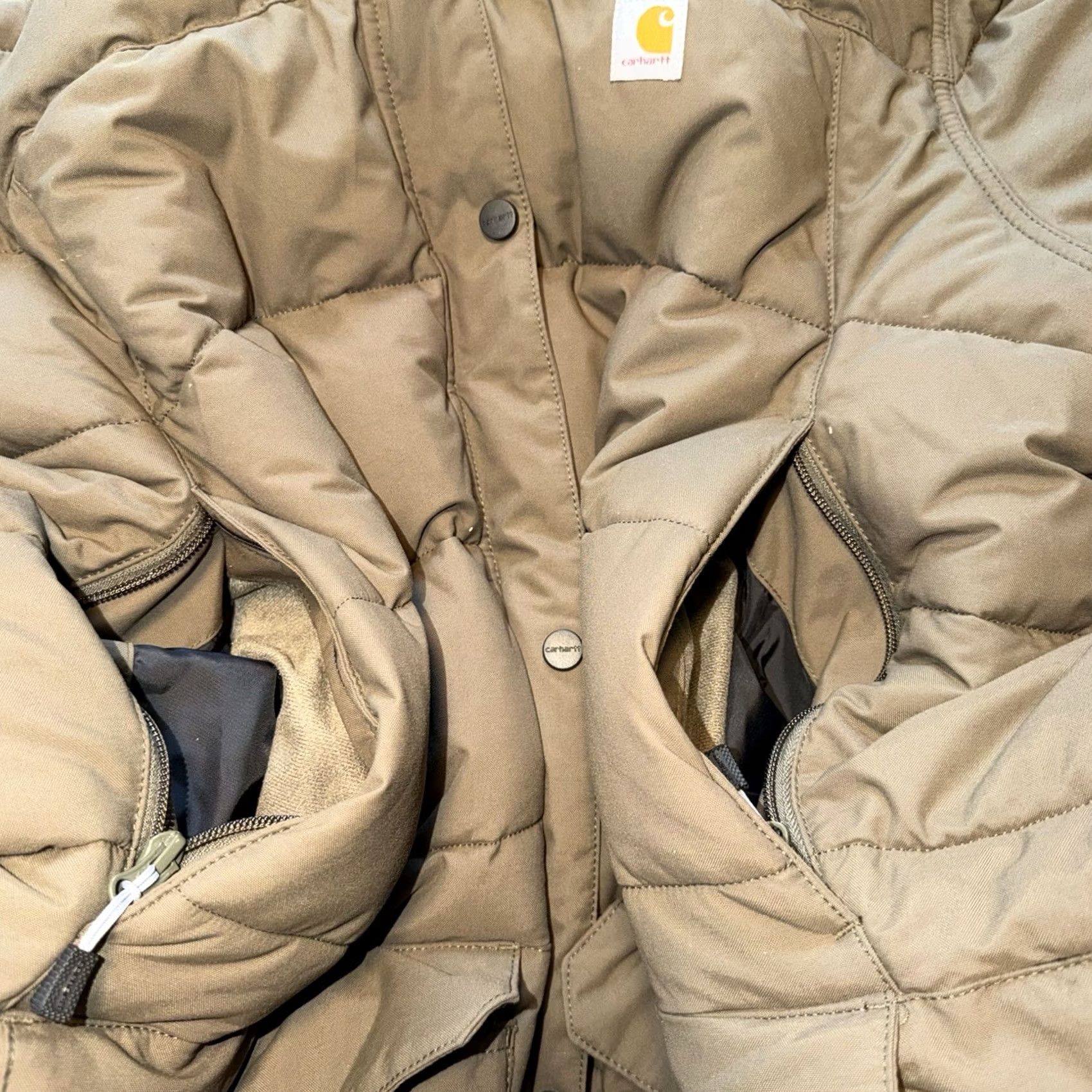 Carhartt Carhartt Women’sRain Defender Hooded Puffer Parka Jacket OC5456-W 3XL Fur Brown Long Women Coat Winter Outdoor Hooded Plus Size Size XXL / US 16-18 / IT 52-54 - 3 Thumbnail