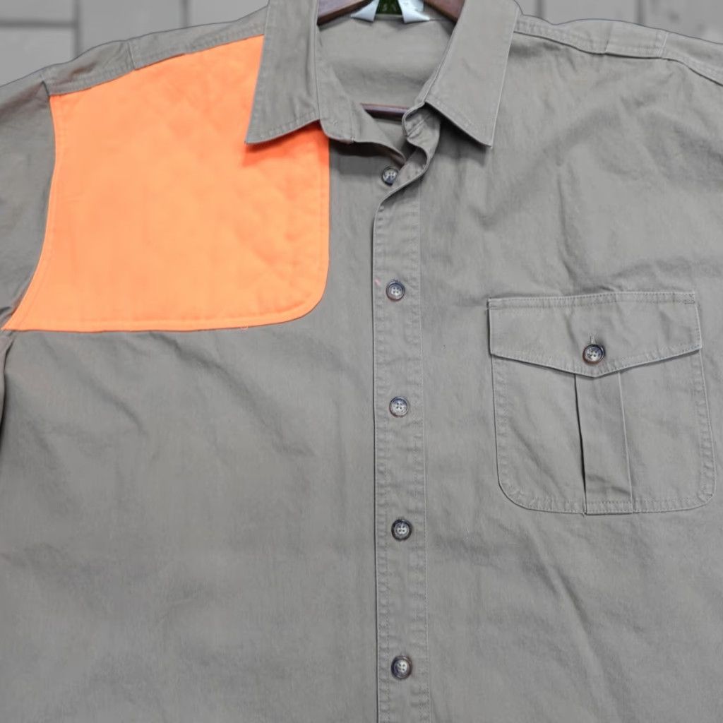Orvis Orvis Shirt 2XL Beige Canvas Hunting Button-Up Long Sleeve 100% Cotton Regular Men Button-Down Collar Size US XXL / EU 58 / 5 - 1 Thumbnail