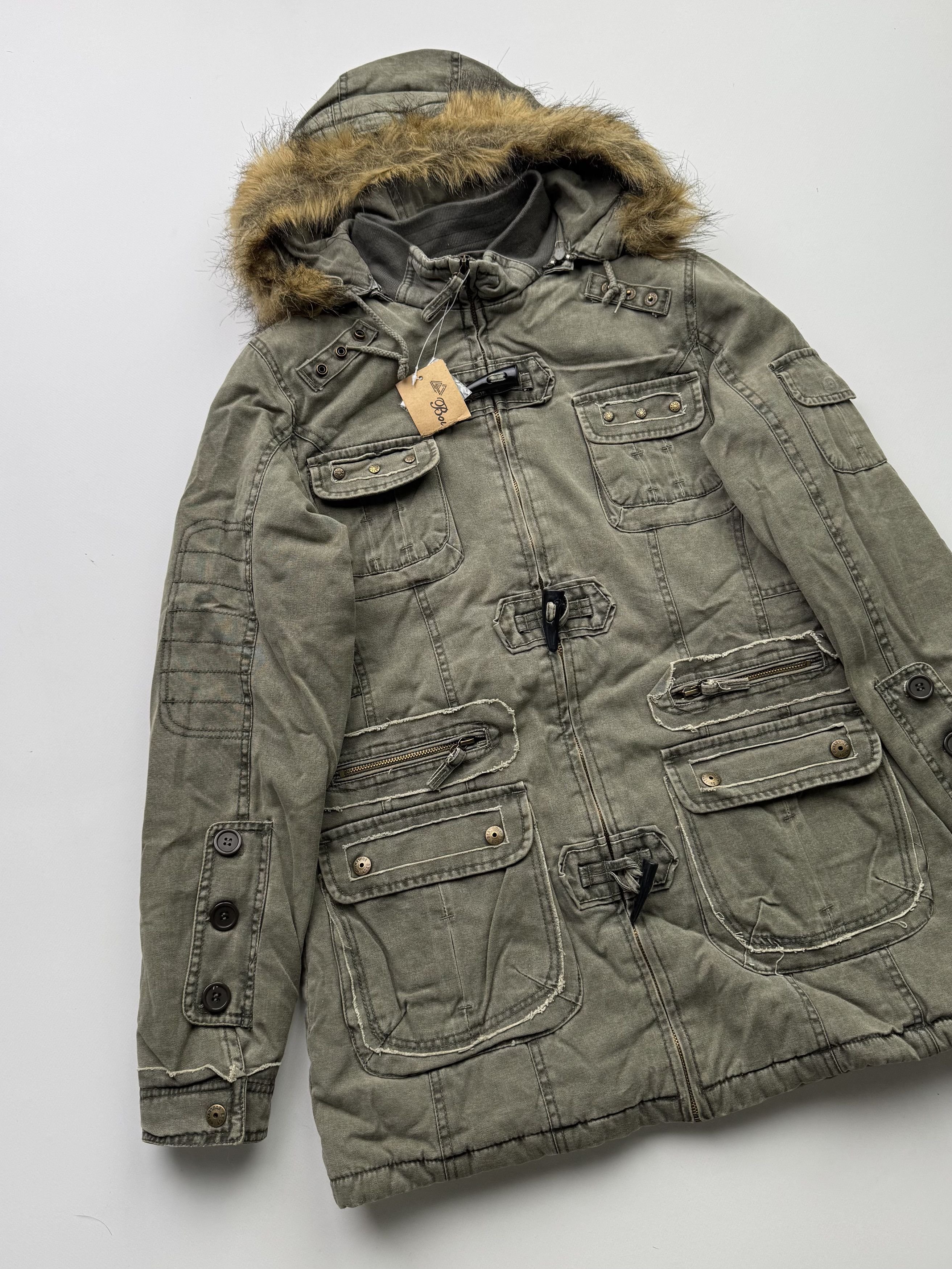 Hysteric Glamour Vintage Washed Jacket With Faux Fur Hood B730(V115)E2 Size M / US 6-8 / IT 42-44 - 2 Thumbnail