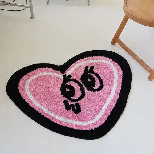 Other Tufting Cute Eyes Heart Shape Rugs Size ONE SIZE - 4 Thumbnail