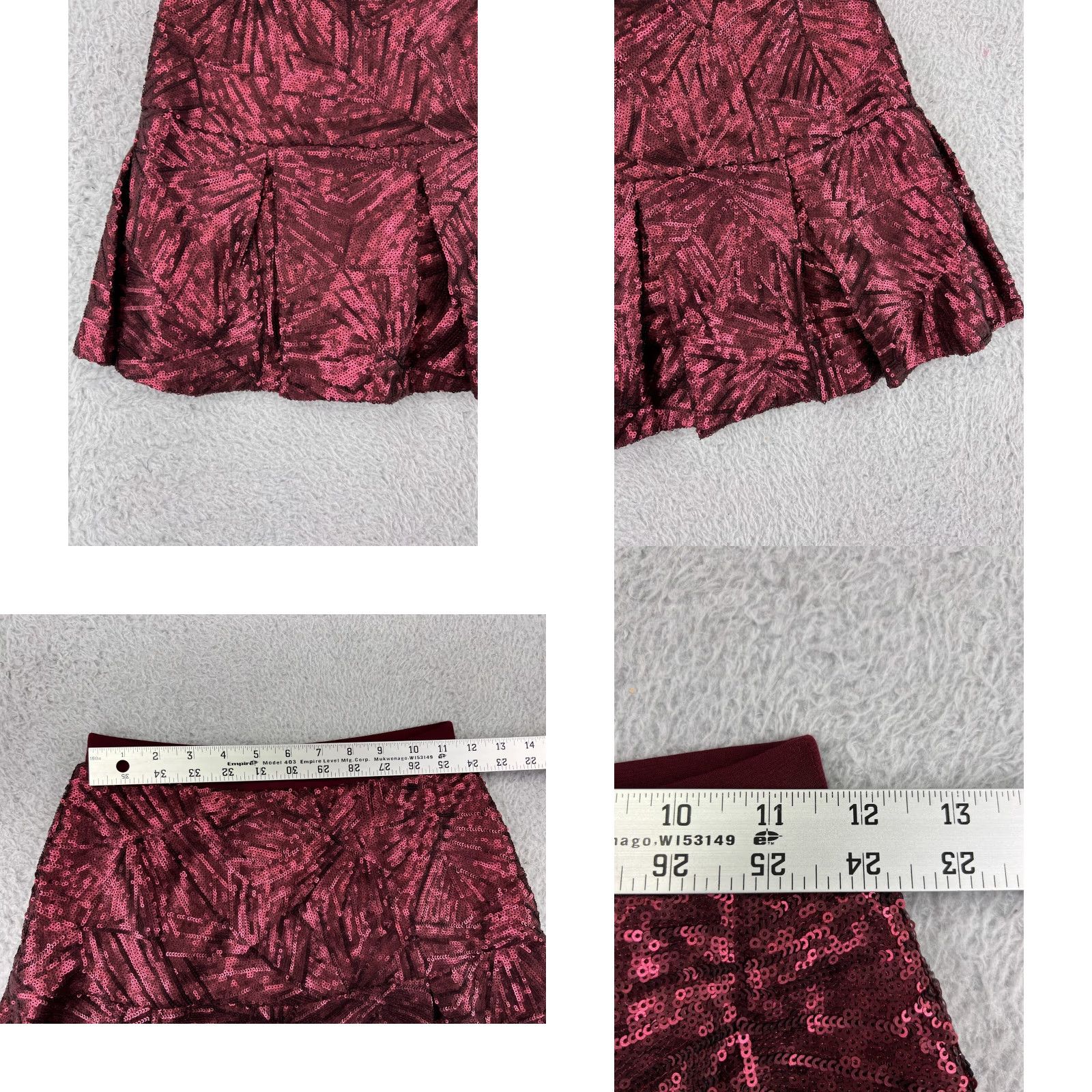 Dress the Population Dress The Population Skirt Women 26 Red Sequin Ruffle Mini Short Knit Polyester Dress The Population Skirt Women 26 Red Sequin Ruffle Mini Short Size 26" / US 2 / IT 38 - 8 Thumbnail