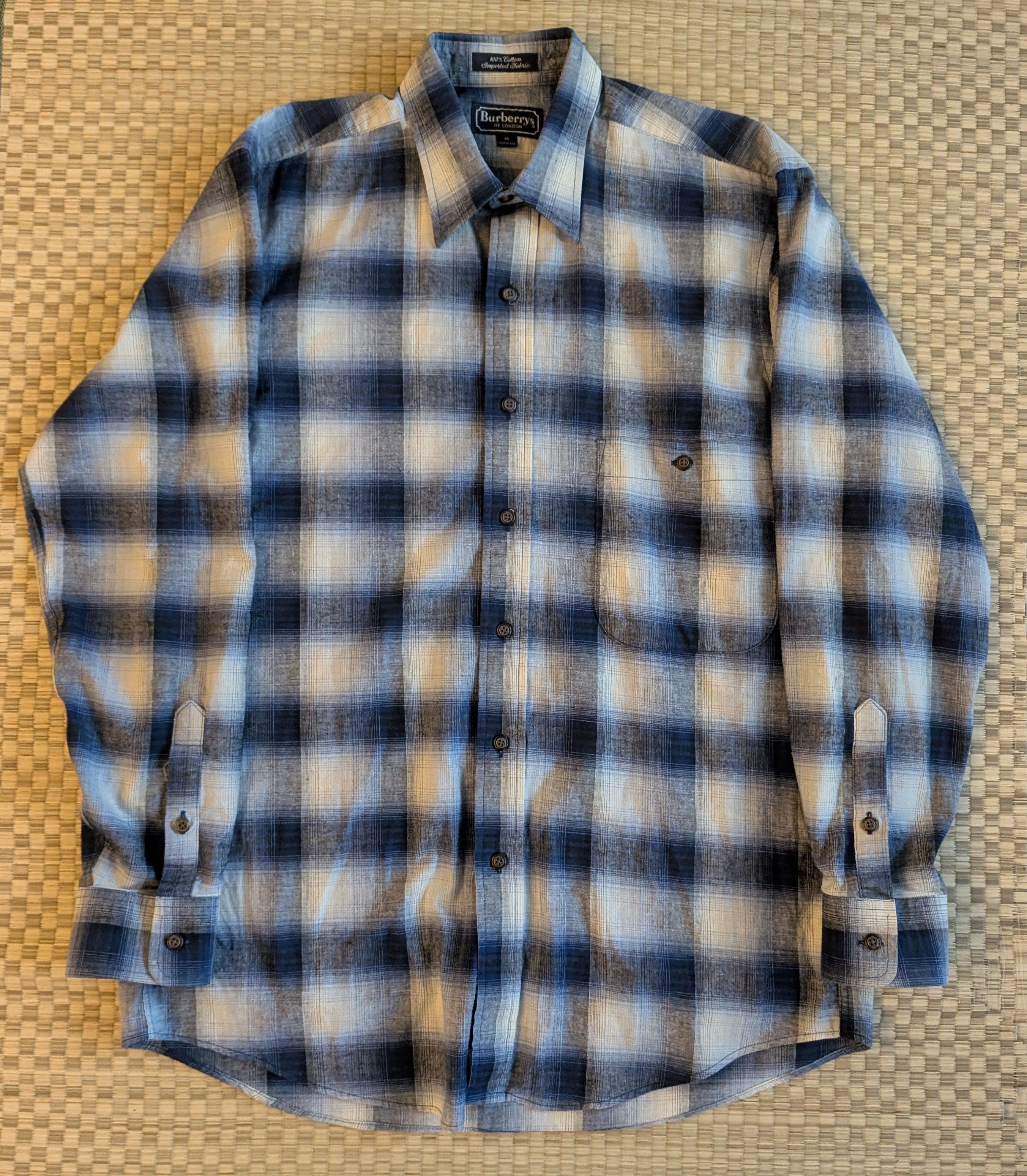 Burberry Burberys London Ombre Flannel Shirt Made in USA Size US M / EU 48-50 / 2 - 1 Thumbnail
