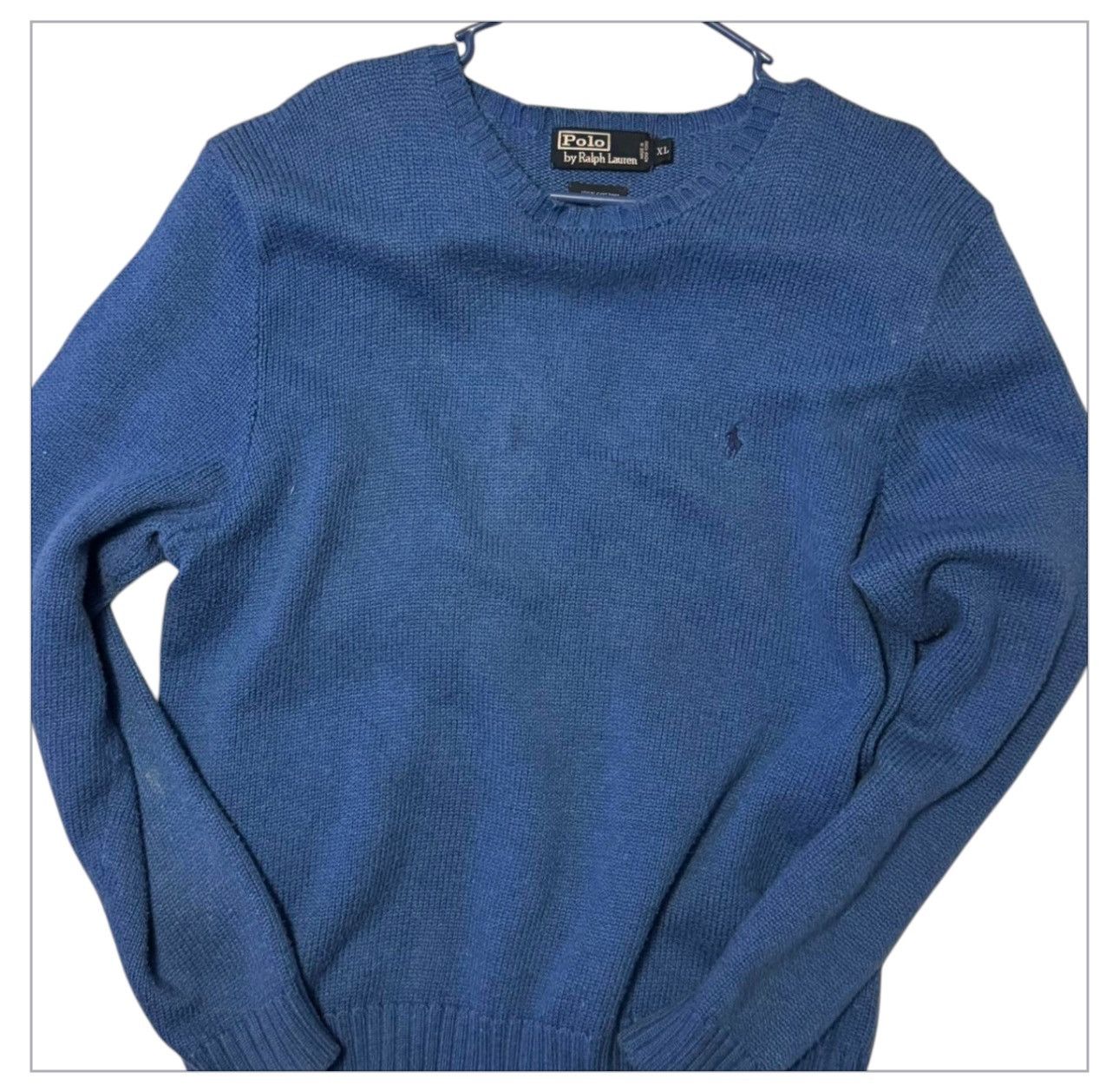 Polo Ralph Lauren × Vintage Blue Polo Old Money Sweater Size US L / EU 52-54 / 3 - 1 Thumbnail