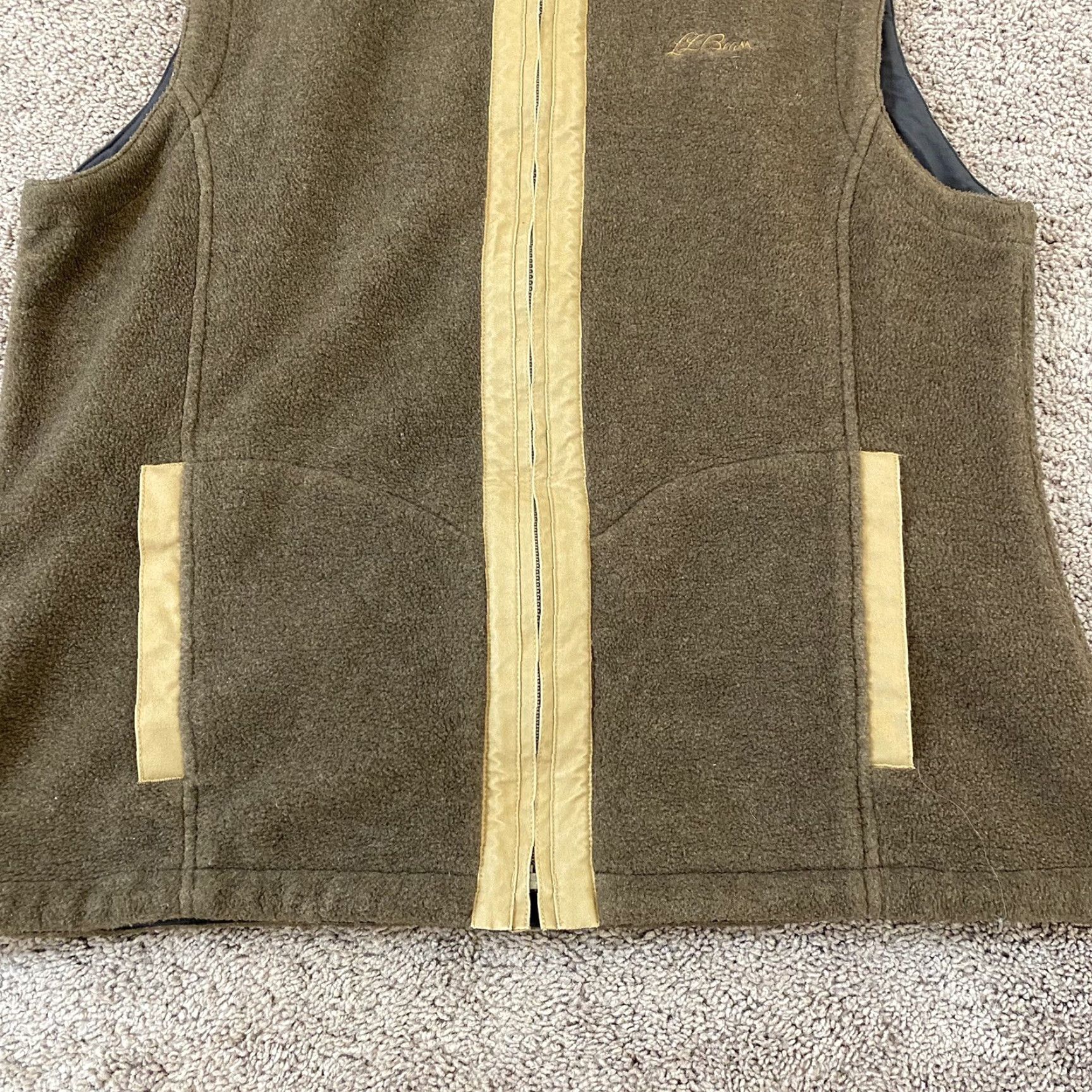 Vintage LL BEAN Vest Mens XL Brown Full Zip Sweater Fleece Pullover Hike Trail Size US XL / EU 56 / 4 - 6 Thumbnail