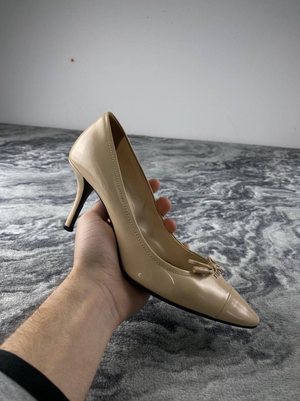 Prada Prada Leather Heels Women Size 36 Beige Size US 6 / IT 36 - 6 Thumbnail