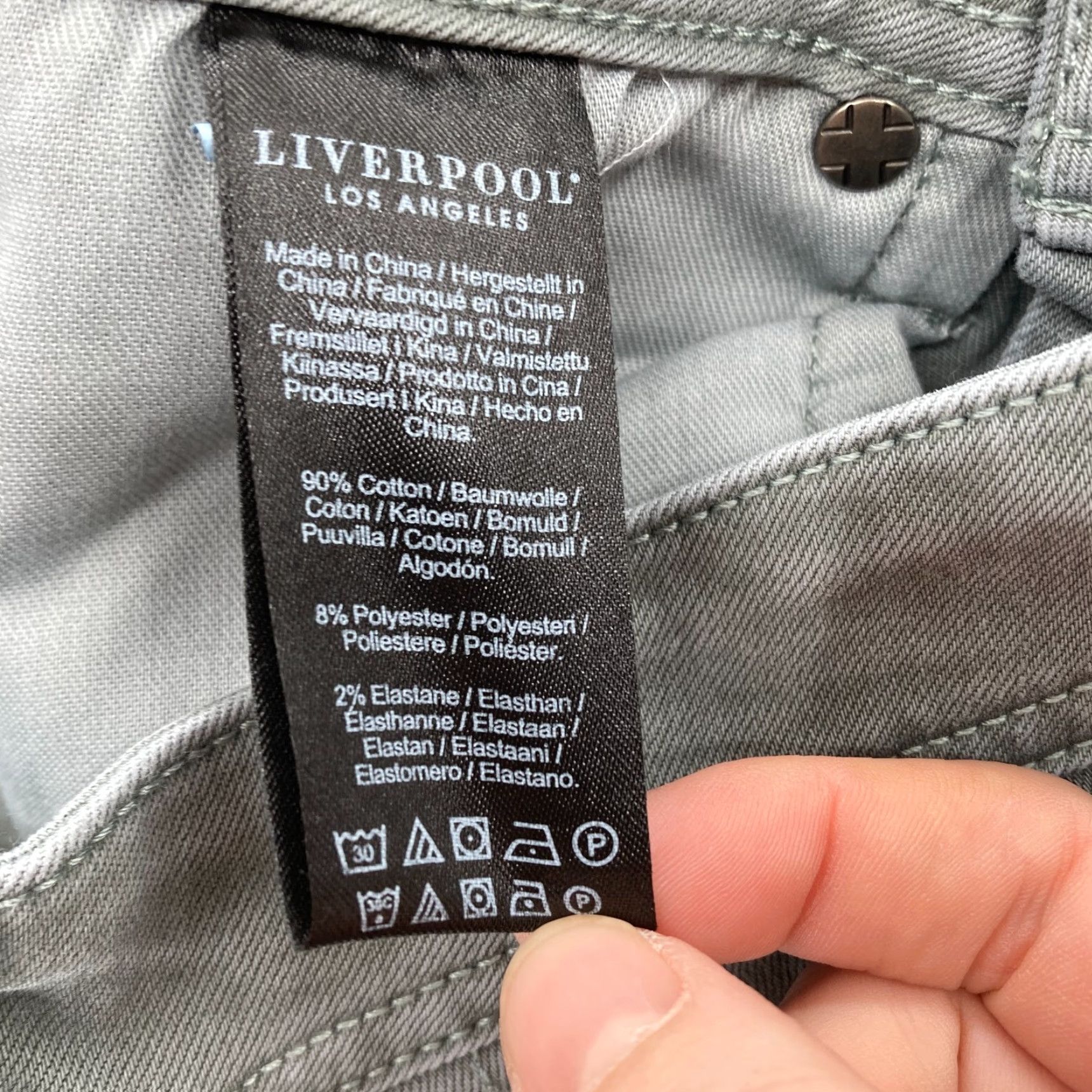 Vintage Liverpool Regent Relaxed Straight 5 Pocket Pants Mens 28x30 Gray Stretch Chino Size US 28 / EU 44 - 7 Thumbnail