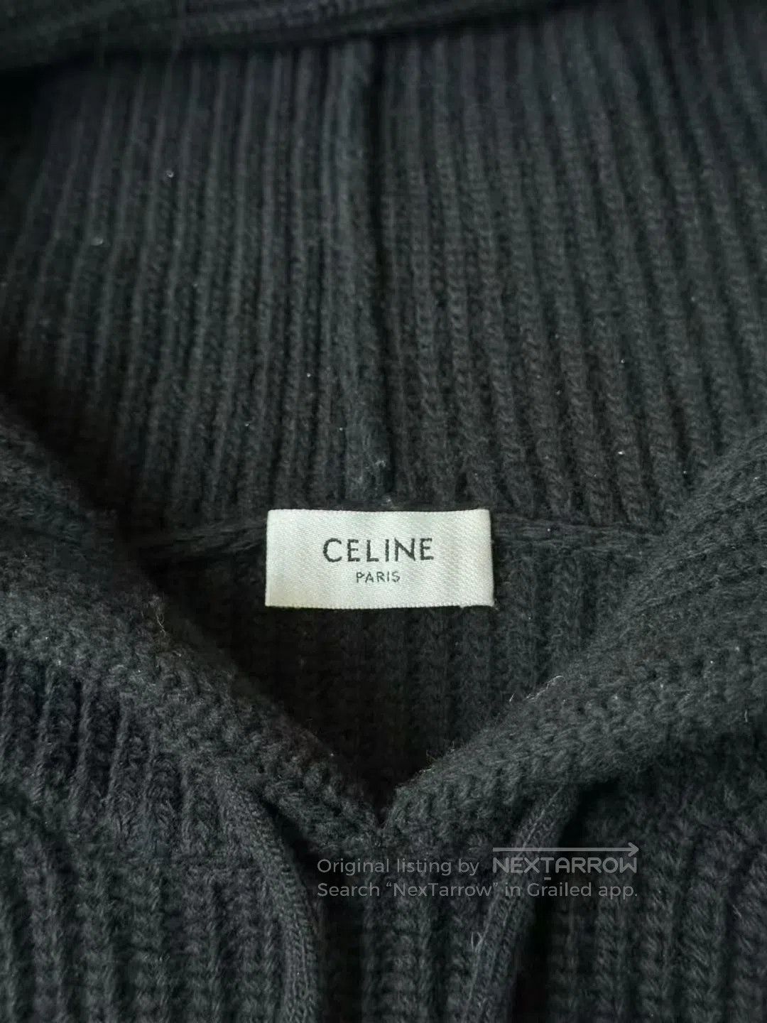 Celine CELINE Black Knit Hoodie| Size US XS / EU 42 / 0 - 3 Thumbnail