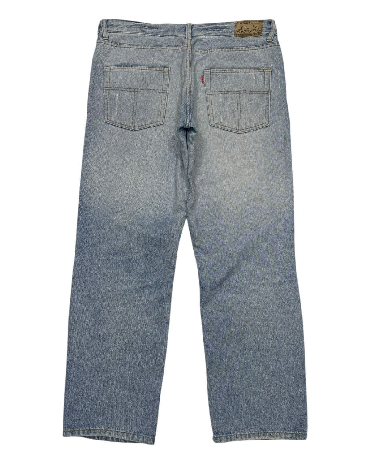 Kapital Vintage Titicaca ☮️ Logo Distressed Denim Jeans Size US 32 / EU 48 - 8 Thumbnail