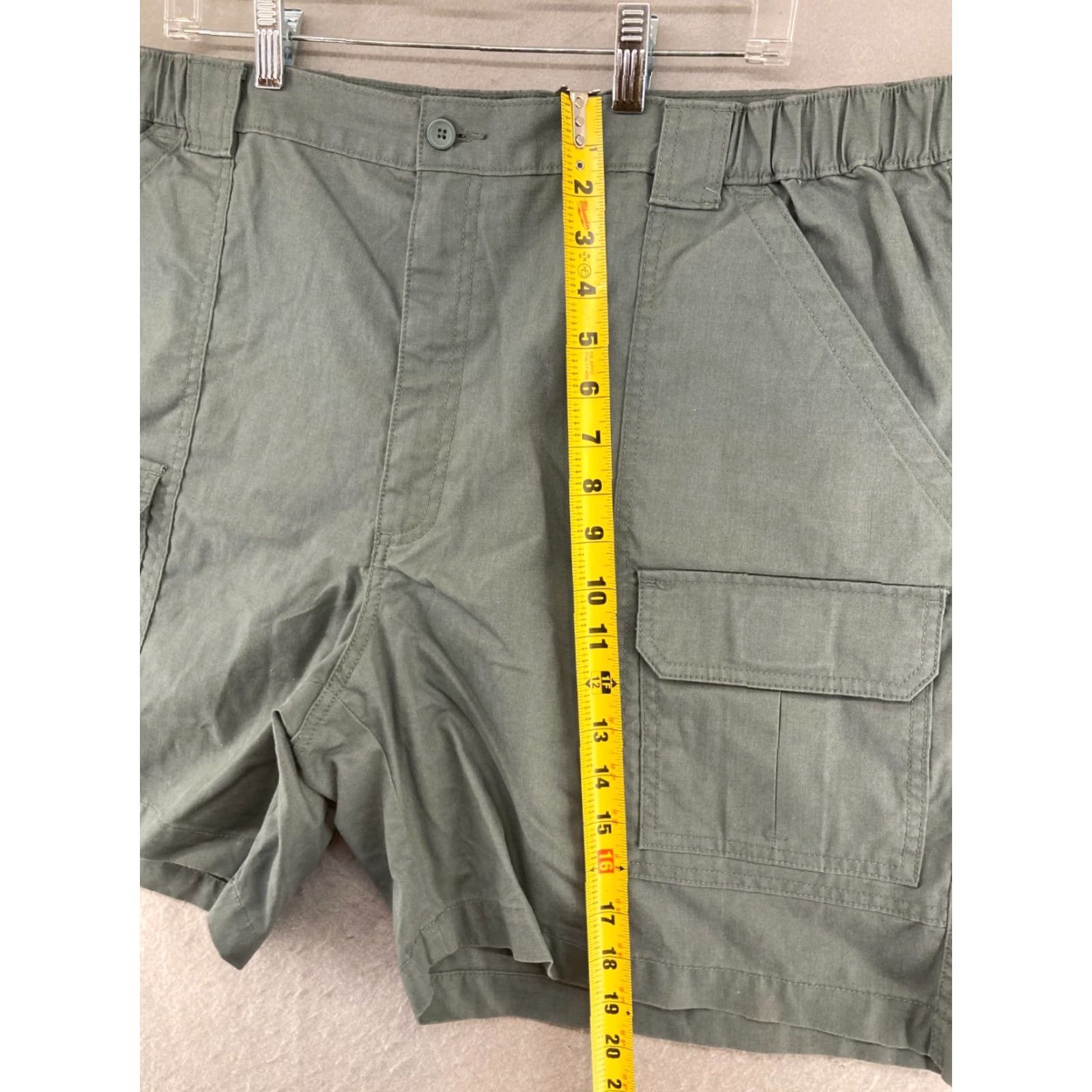Savane Savane Men’s Cargo Short 42 Green Stretch Canvas Mid 10-12in Regular Inseam 7in Mens Casual Workwear Size US 42 / EU 58 - 3 Thumbnail