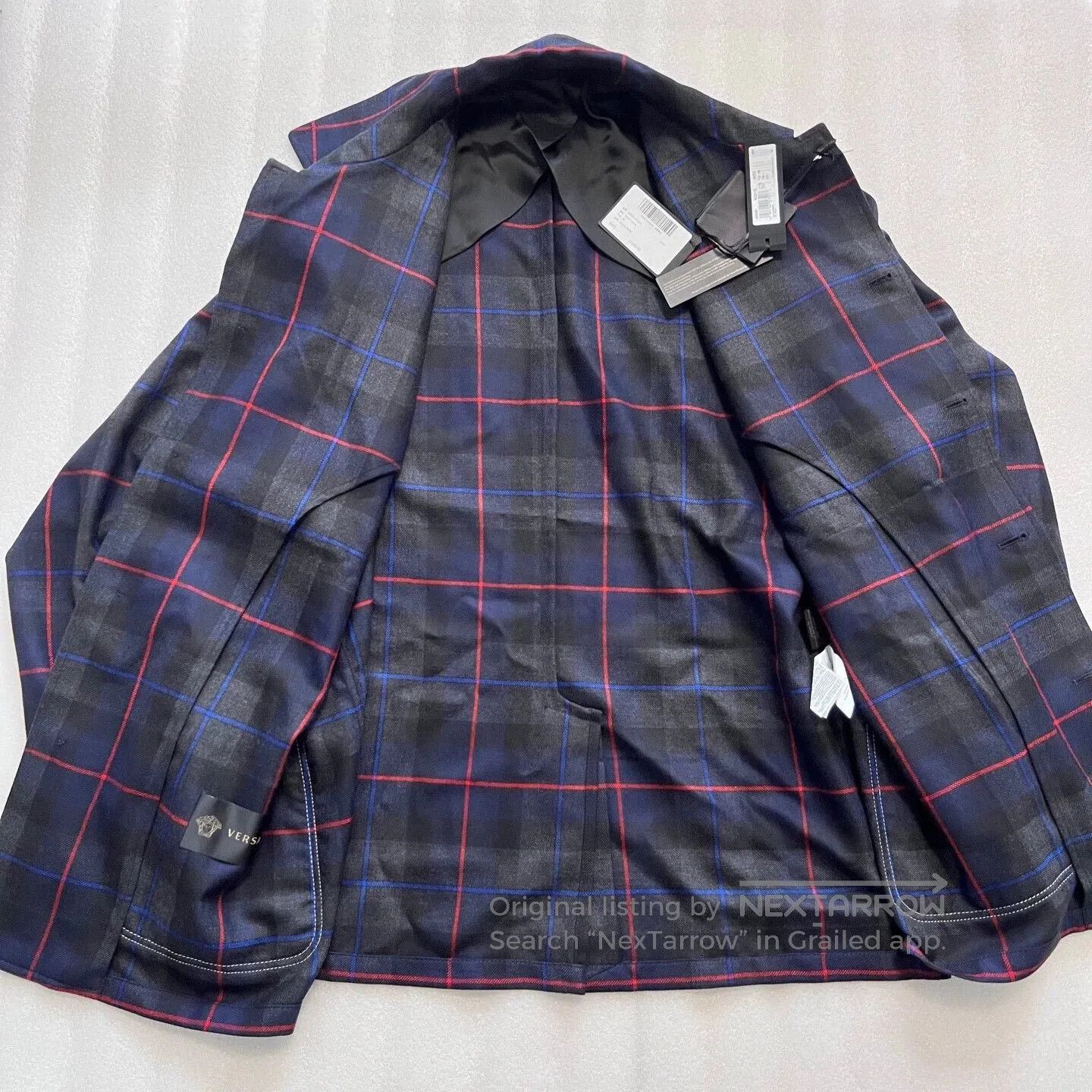 Versace Versace Men's Thin Wool Plaid Jacket. Size US XXL / EU 58 / 5 - 5 Thumbnail