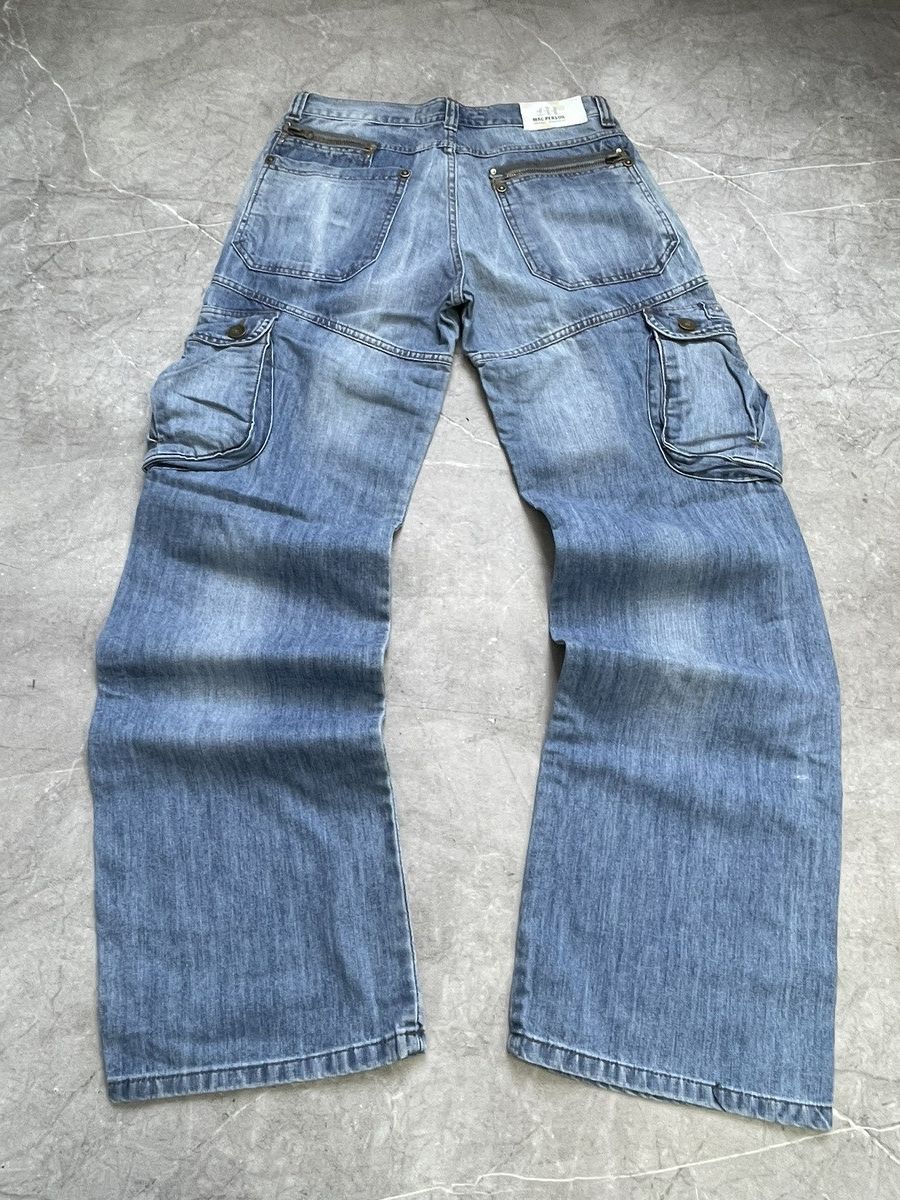 Tornado Mart baggy cargo denim distressed y2k pants tornado mart style Size US 31 - 10 Thumbnail
