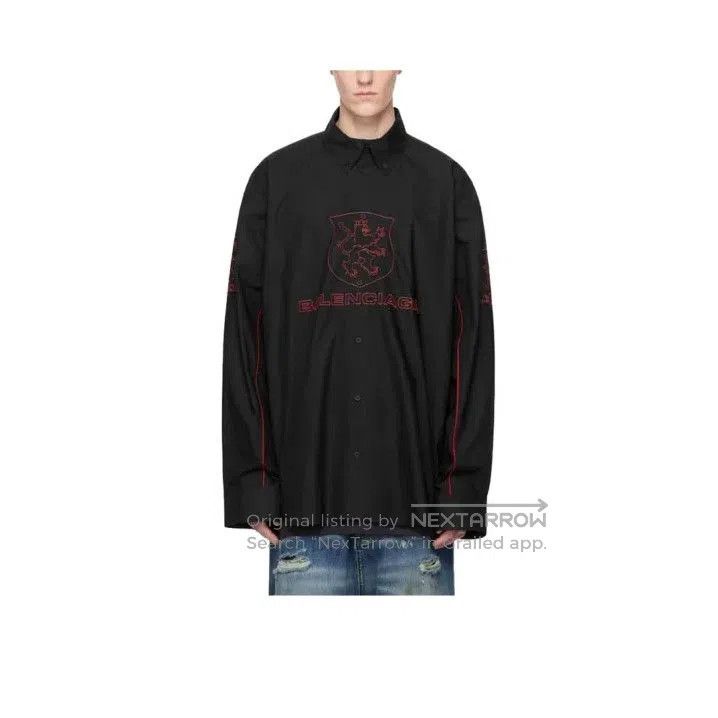 Balenciaga Logo Long Sleeve Shirt for Men.