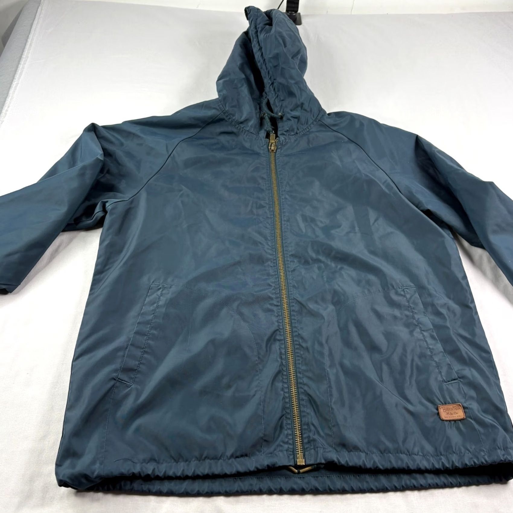 Brixton Brixton Jacket Mens L Blue Full Zip Hooded Windbreaker Bomber Skater Style Regular Fit Size US L / EU 52-54 / 3 - 3 Thumbnail