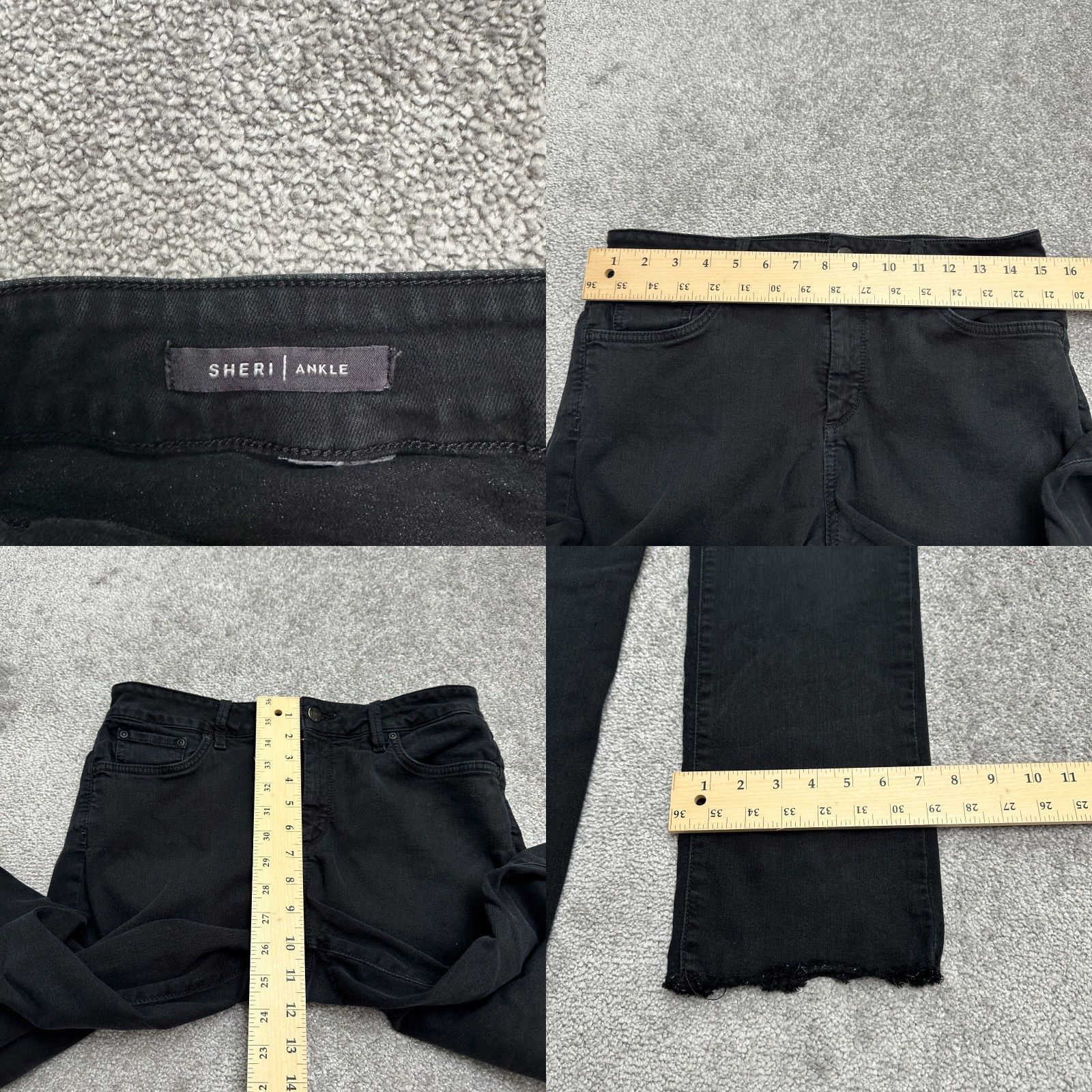 NYDJ NYDJ Jeans Womens Ankle Crop Denim Black Dark Wash High Rise Stretch 30x27 Size 30" / US 8 / IT 44 - 8 Thumbnail