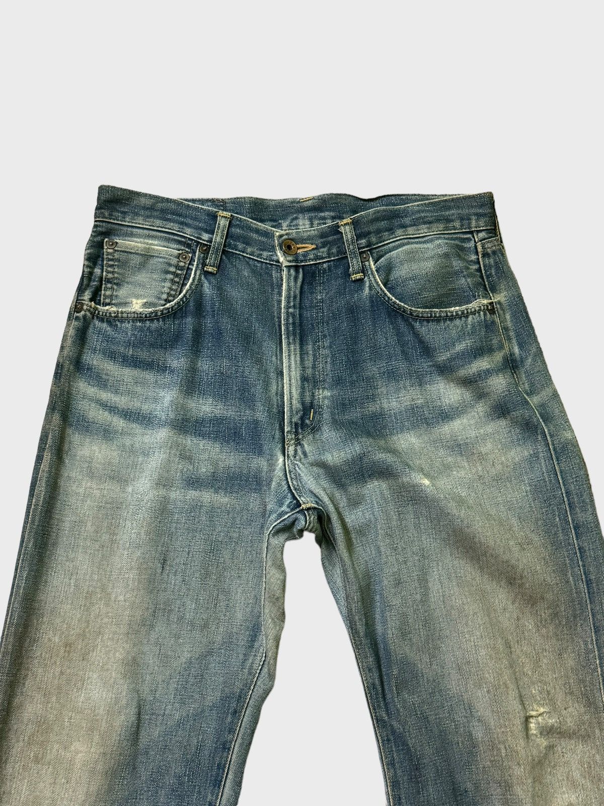 Edwin Vintage Edwin 505 Mud Wash Distressed Selvedge Jeans Size US 31 - 3 Thumbnail