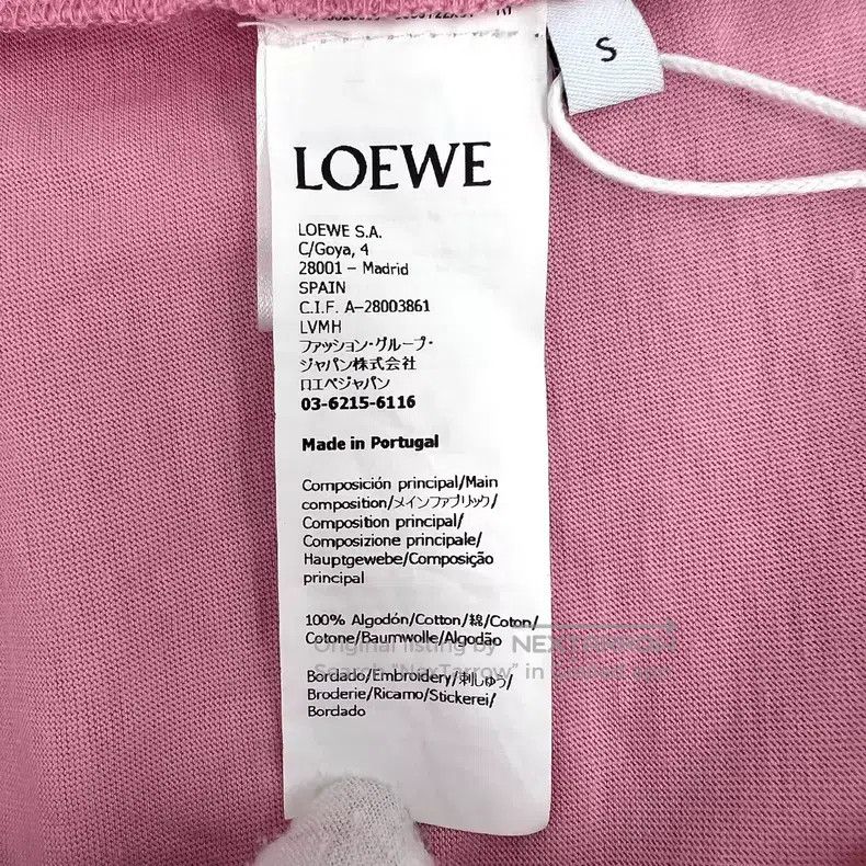 Loewe Loewe Pink rabbit letter embroidered cotton round neck sho Size S / US 4 / IT 40 - 7 Thumbnail