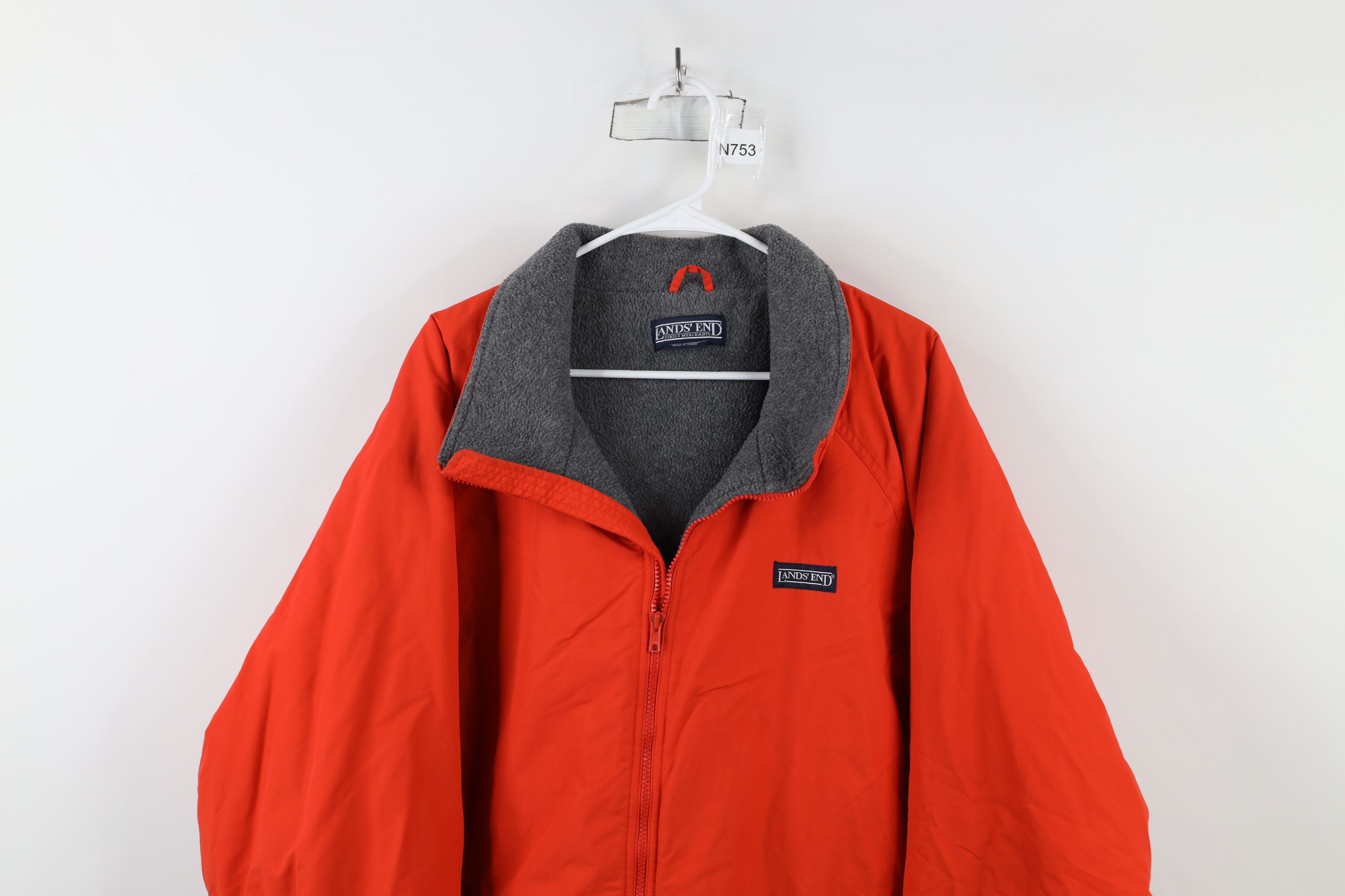 Lands' End × Vintage Vintage 90s Lands End Spell Out Fleece Lined Bomber Jacket Size US XXL / EU 58 / 5 - 2 Thumbnail