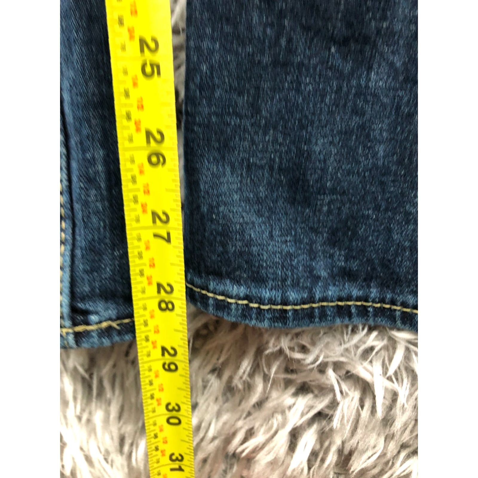 Denime Reclaim Jeans Regular Bootcut Jeans Size 29 Womens Mid Rise Dark Blue Denim Size 29" - 3 Thumbnail