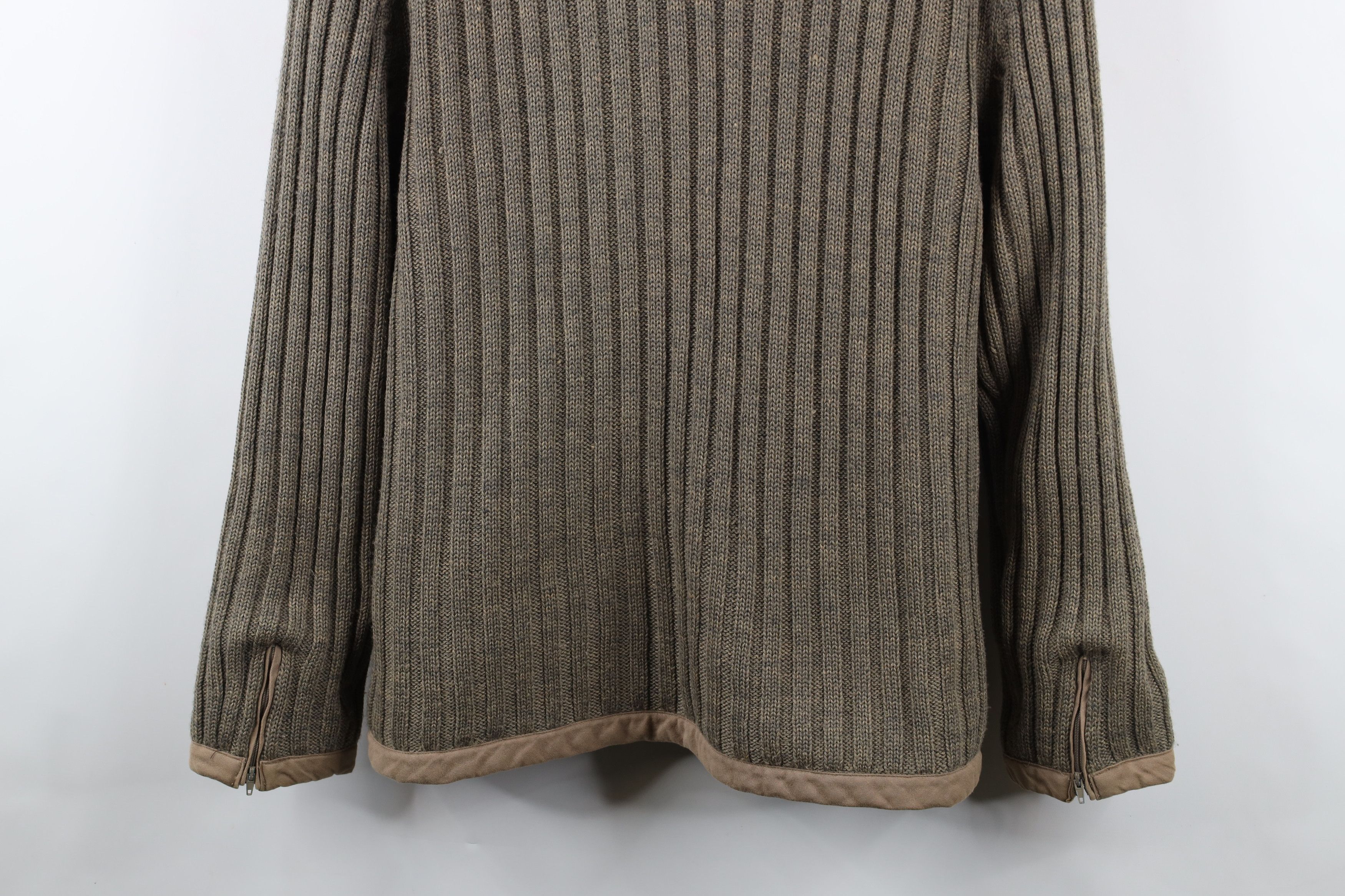 Vintage Vintage 90s Streetwear Quilted Ribbed Knit Sweater Jacket Size US L / EU 52-54 / 3 - 14 Thumbnail