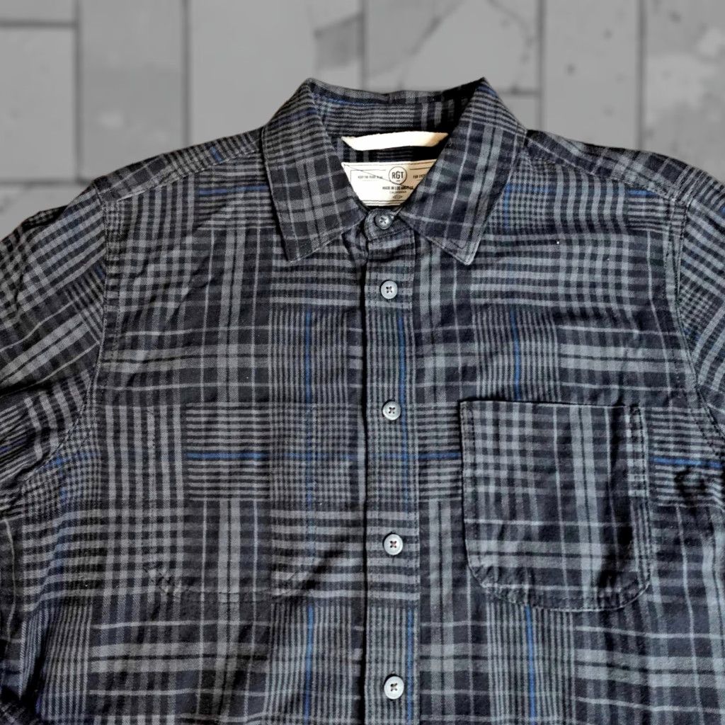 Rogue Territory Rogue Territory Mens Shirt L Gray Purple Plaid Button-Up Long Sleeve Collared Pocket Made in USA Size US L / EU 52-54 / 3 - 1 Thumbnail