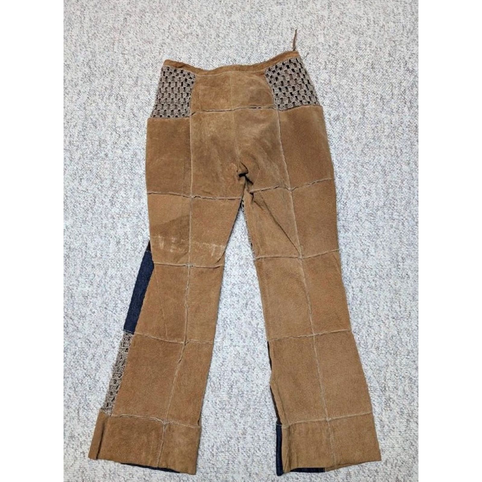 Vintage VINTAGE WILSONS Leather Patchwork Pants Bootcut 30x28 Women XS? Size 32" / US 10 / IT 46 - 2 Thumbnail