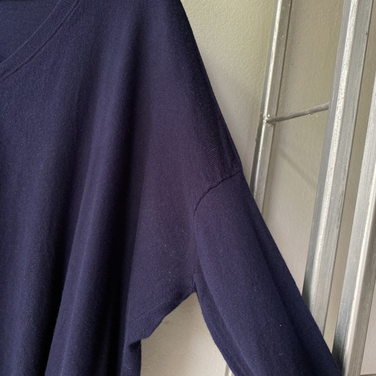 Zucca Zucca Navy Blue V-Neck Knit Sweater Size M / US 6-8 / IT 42-44 - 7 Thumbnail