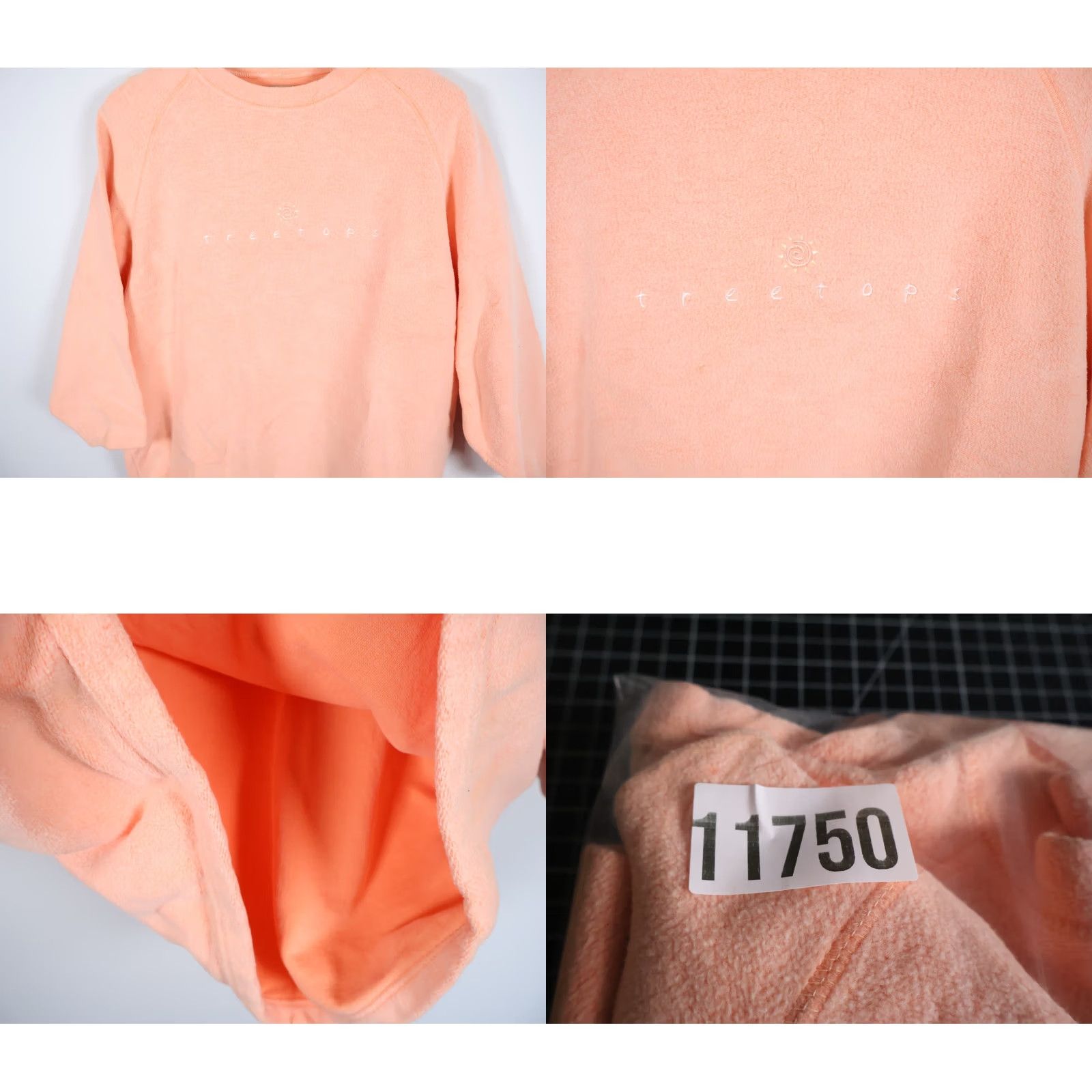Gustin VINTAGE Austin 90s Sweatshirt Adult Large / XL Coral 3/4 Sleeve Crewneck Fleece Size XL / US 12-14 / IT 48-50 - 8 Thumbnail