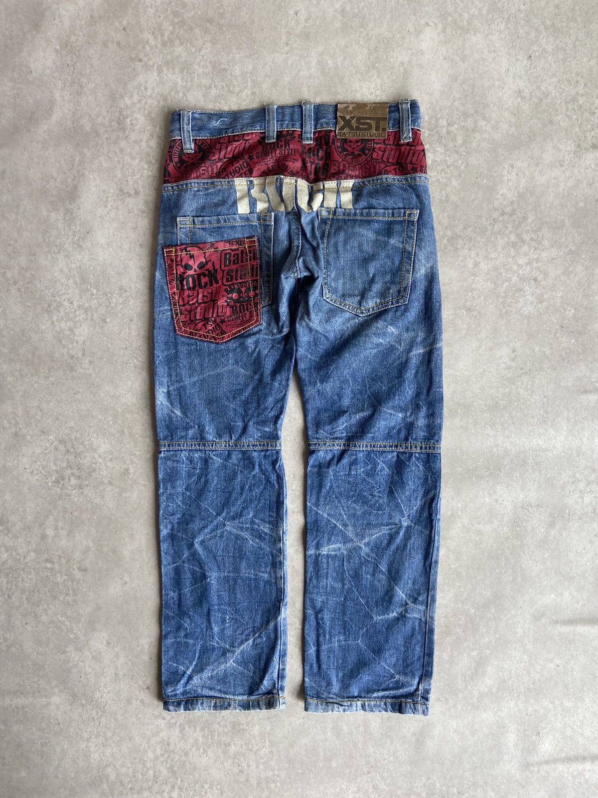 If Six Was Nine × Japanese Brand × Le Grande Bleu (L.G.B.) 💥BINDING OFFER💥Batsu Rock Studio Denim Pants Size US 29 - 7 Thumbnail