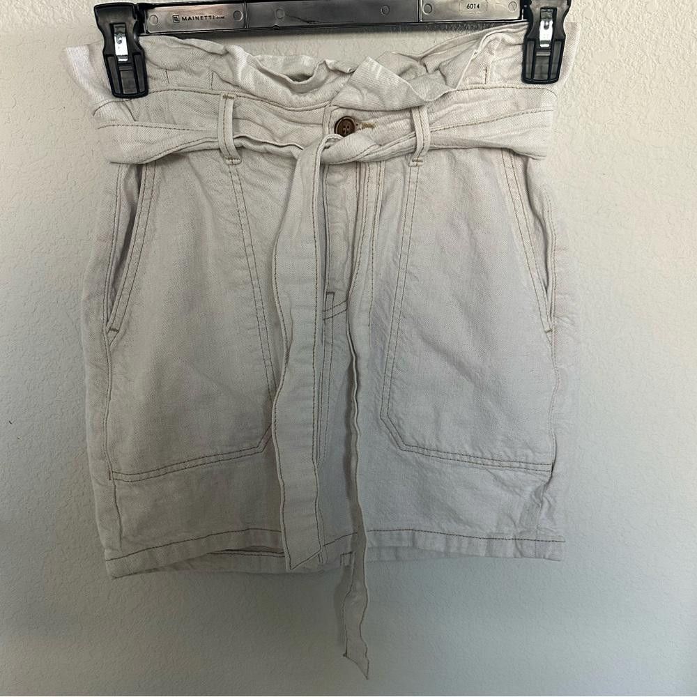 Free People Free People Splendor in the Grass Paper Bag Skirt Oatmeal 6 Size 28" / US 6 / IT 42 - 4 Thumbnail