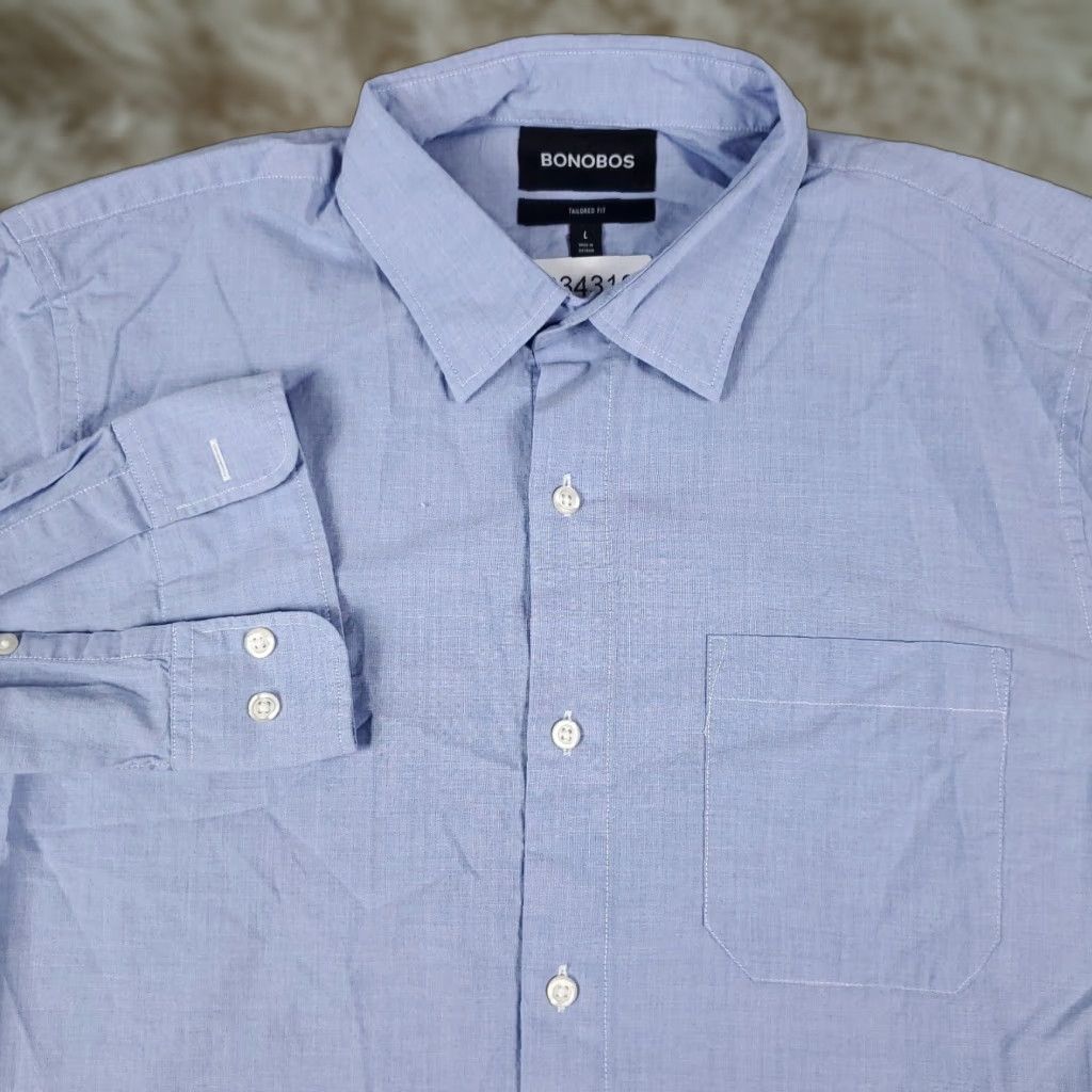 Bonobos Bonobos Shirt Mens Large Blue Casual Button Up Long Sleeve Size US L / EU 52-54 / 3 - 1 Thumbnail