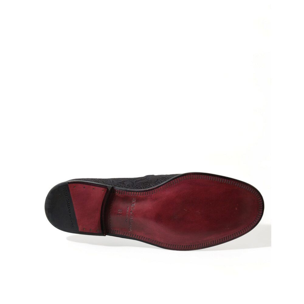 Dolce & Gabbana Dolce & Gabbana Elegant Black Brocade Dress Loafers Size US 7.5 / EU 40-41 - 6 Thumbnail