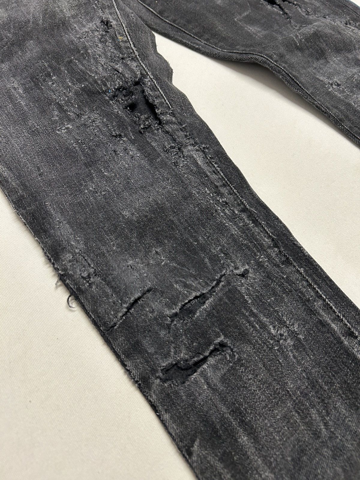 Saint Laurent Paris FW2018 D02 Distressed Waxed Denim Size US 30 / EU 46 - 9 Thumbnail