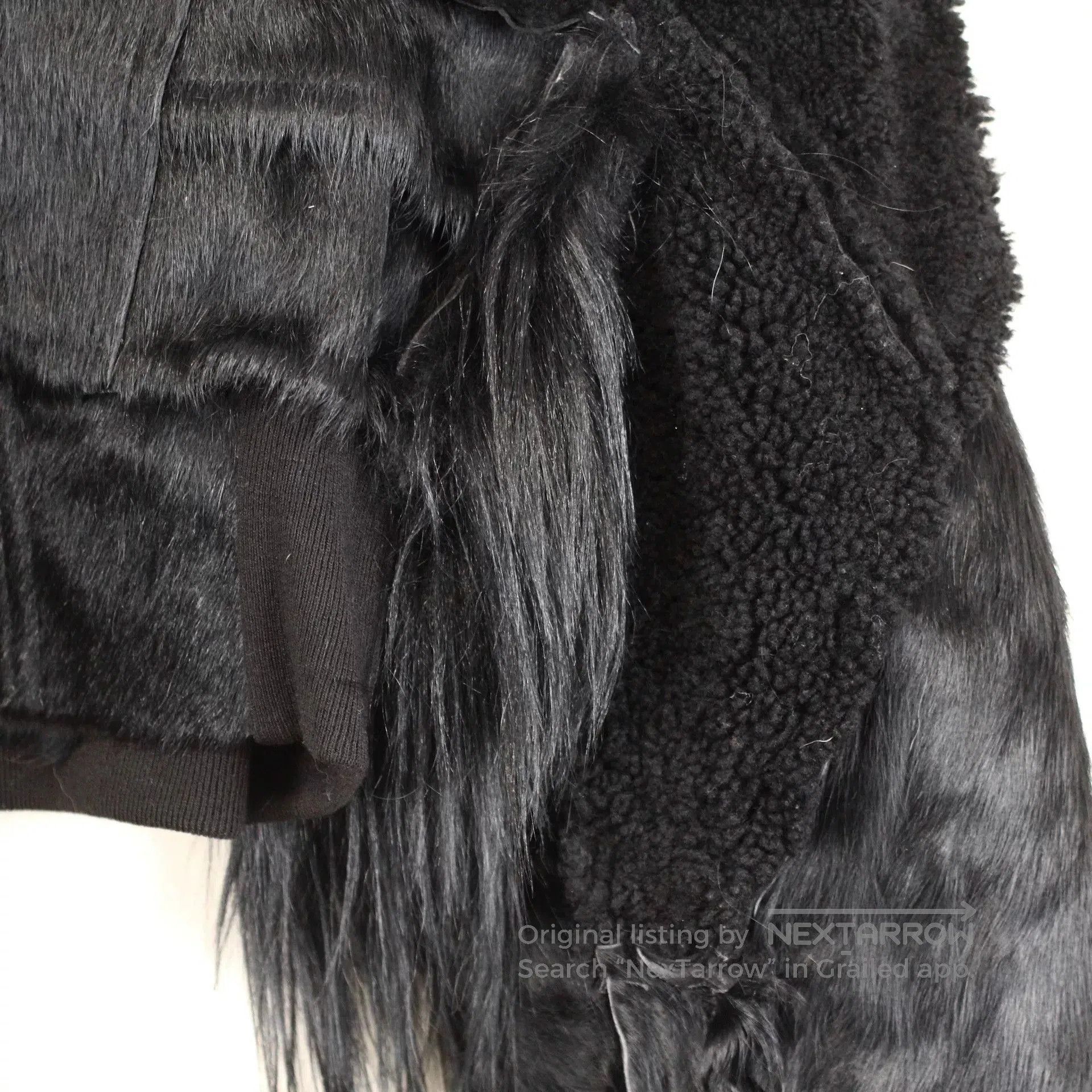 Rick Owens Rick Owens Black Mixed Material Jacket. Size US XXS / EU 40 - 2 Thumbnail