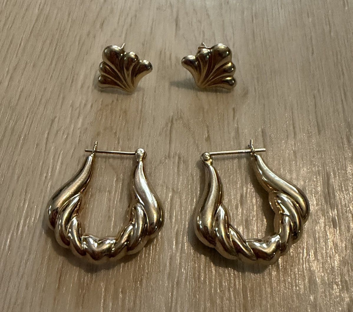 Vintage Vintage 14k Door Knocker Dangle / Stud 2 in 1 Earrings 3.13g Size ONE SIZE - 3 Thumbnail