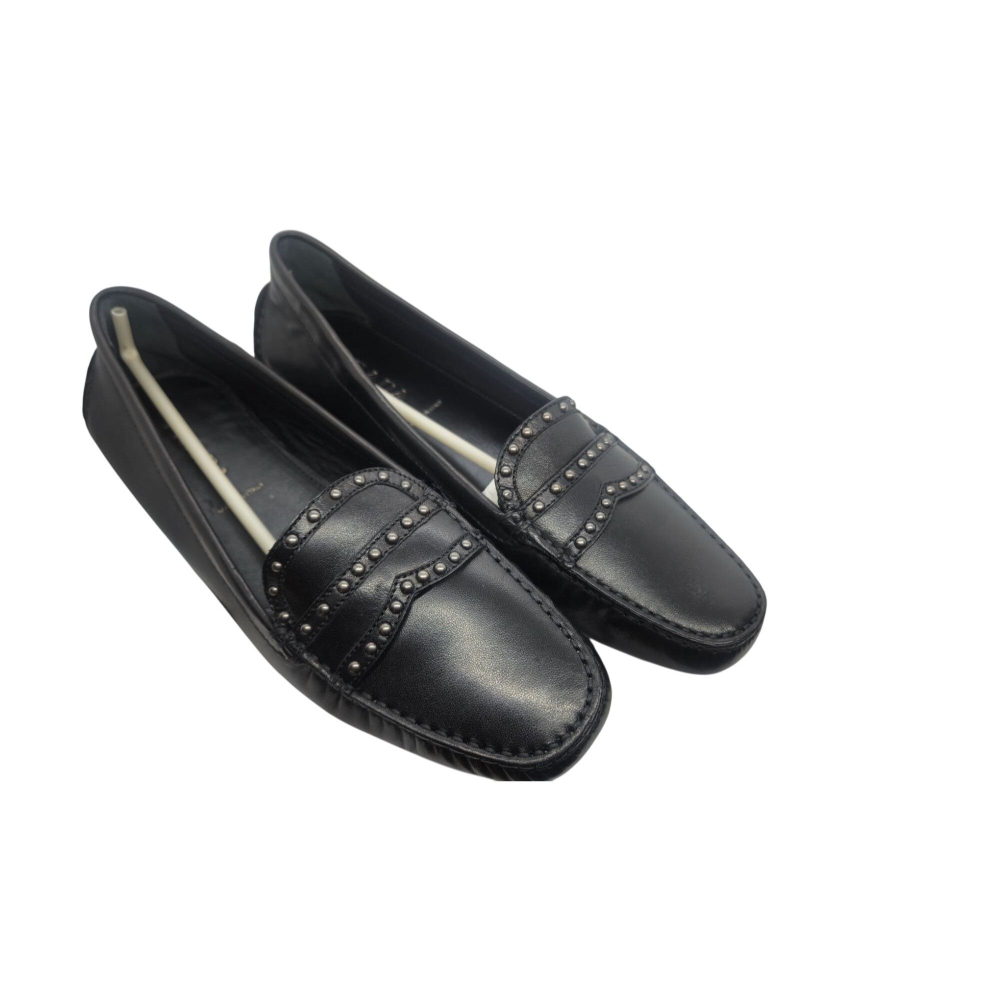 Prada Prada Womens Black Leather Studded Loafers Size 39 original Size US 9 / IT 39 - 6 Thumbnail