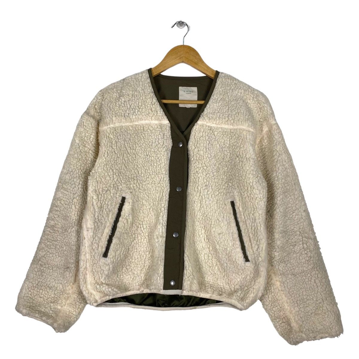 Beams Plus × Japanese Brand Beam X B'ming cropped fleece button up jacket Size US S / EU 44-46 / 1 - 1 Thumbnail