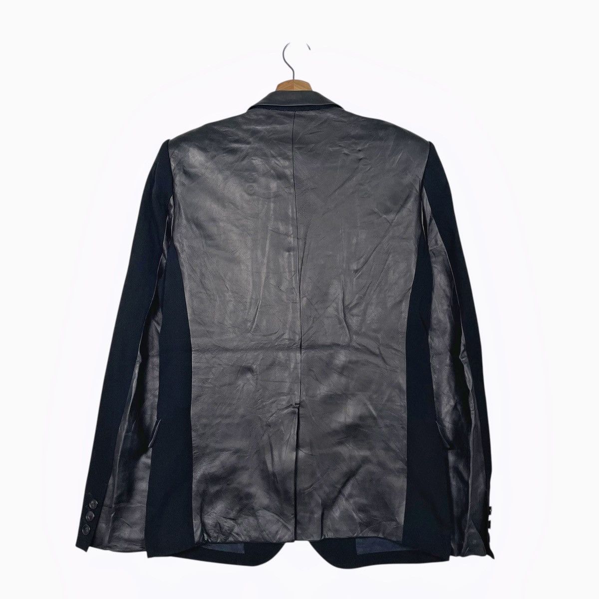Number (N)ine Vintage SS06 Number Nine Wool Lamb Leather Blazer Jacket Size US S / EU 44-46 / 1 - 7 Thumbnail