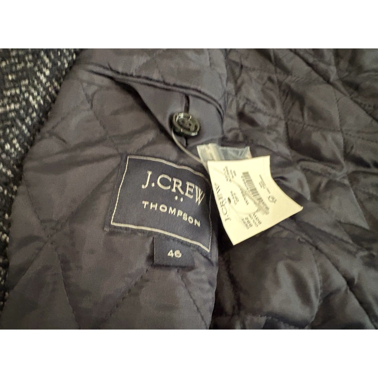 J.Crew J.CREW Overcoat Coat Wool & Polyester Mens Size 46 Blue Wool Blend Coat 40" Long 20.5" Across 25" Pit to Pit 27" Sleeve New Size US S / EU 44-46 / 1 - 3 Thumbnail
