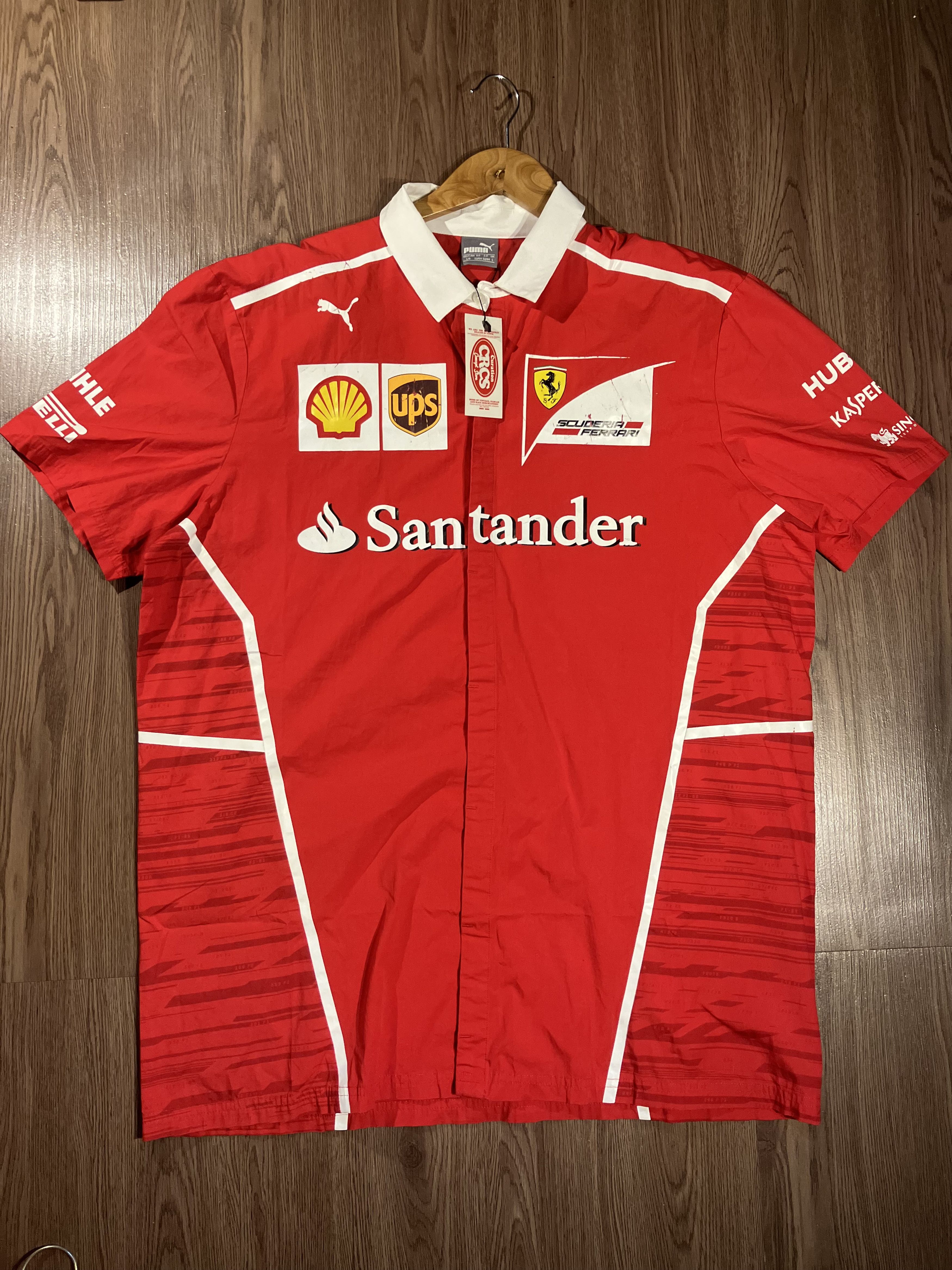 Ferrari × Formula 1 Ferrari Santander Team F1 Racing Work Shirt Size US XL / EU 56 / 4 - 1 Thumbnail