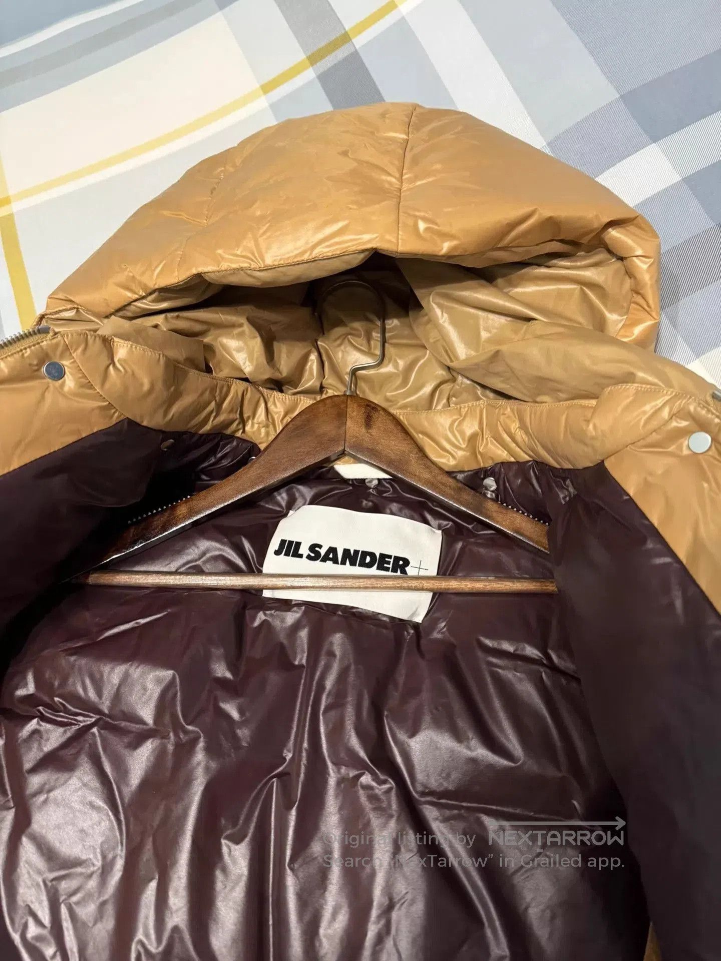 Jil Sander Brown Puffer Jacket with Hood Size S. Size US S / EU 44-46 / 1 - 9 Thumbnail