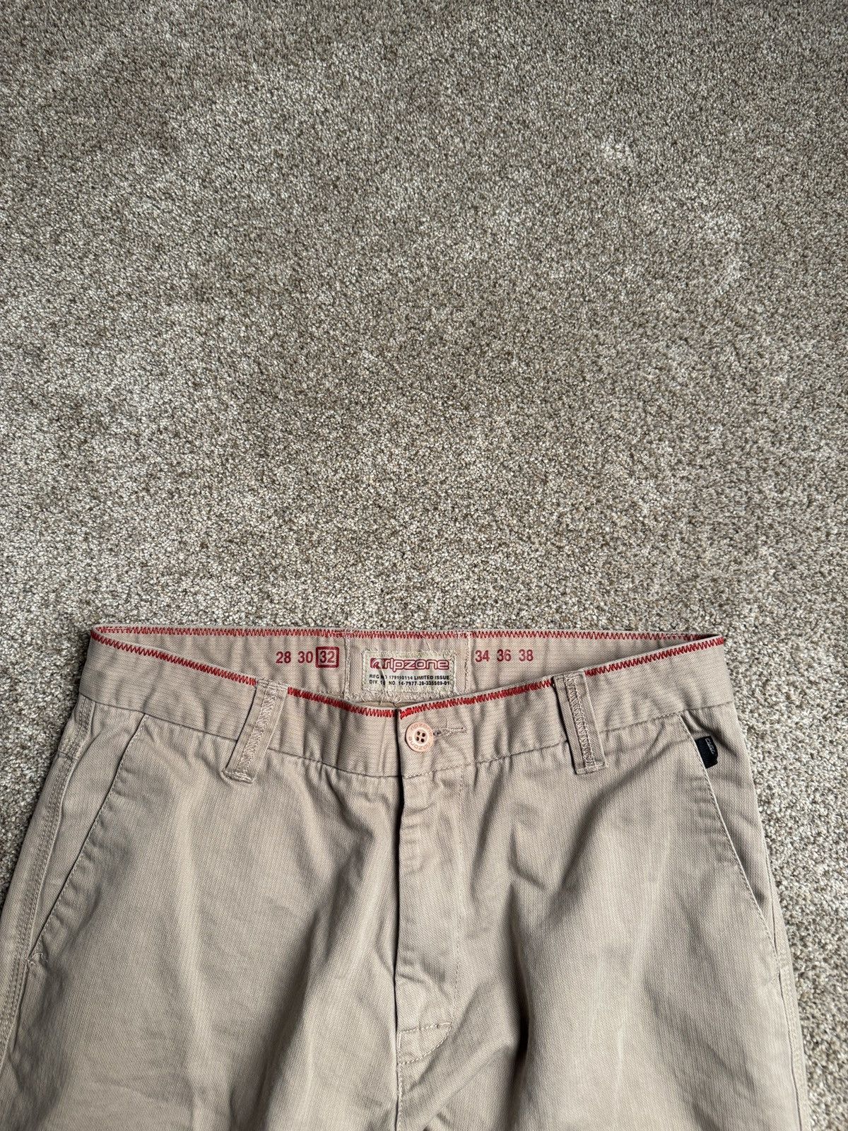 Other TAN RIPZONE “ZIG ZAG” HBT STRAIGHT LEG TROUSERS Size US 31 - 2 Thumbnail
