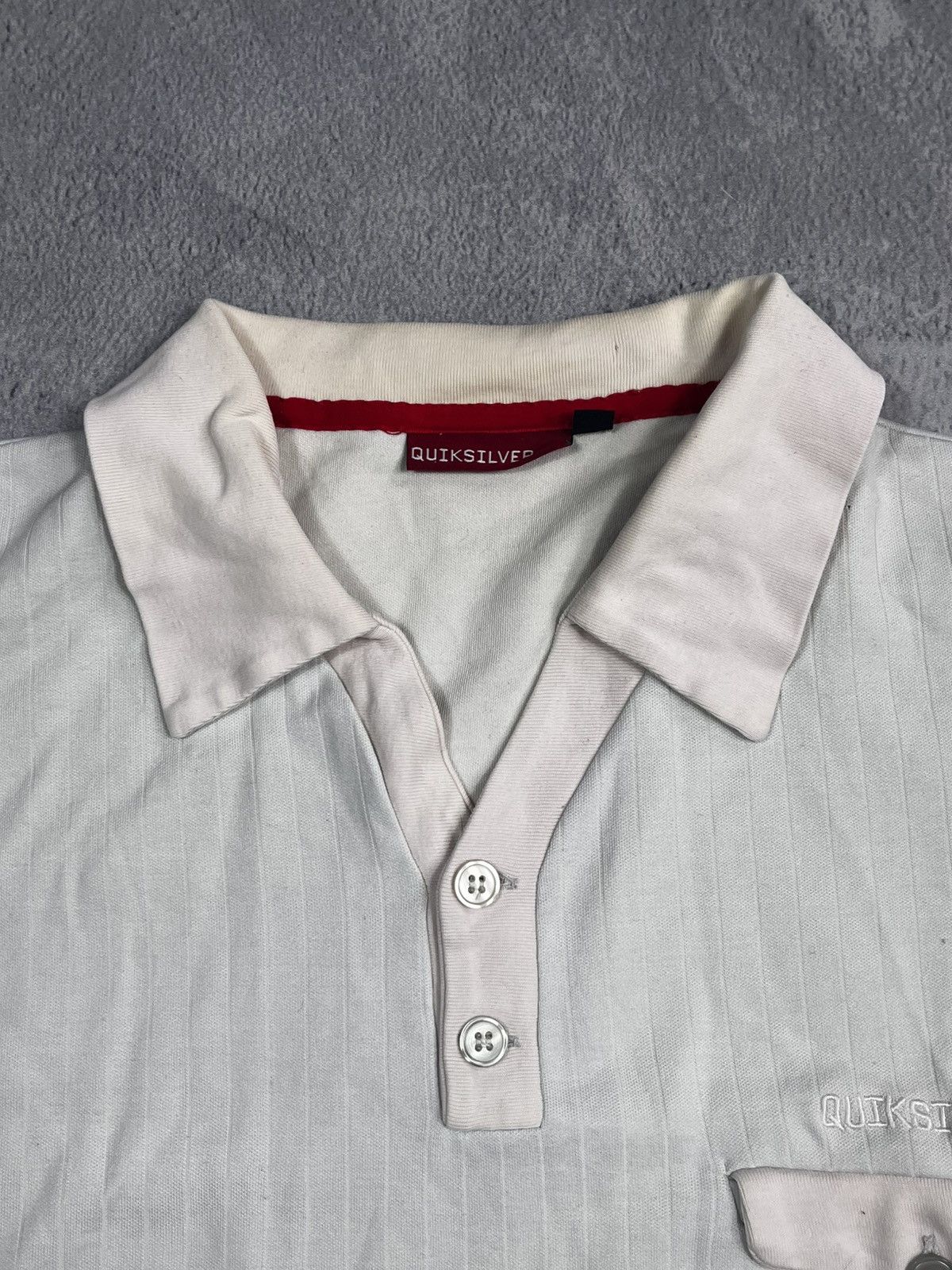 Quiksilver × Vintage Vintage Y2K Quiksilver striped polo tee jersey streetwear L Size US L / EU 52-54 / 3 - 4 Thumbnail