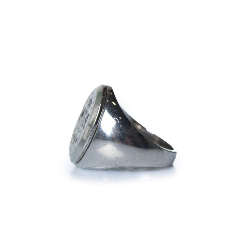Alexander McQueen Alexander McQueen, Coat of arms ring in silvery Size ONE SIZE - 5 Thumbnail