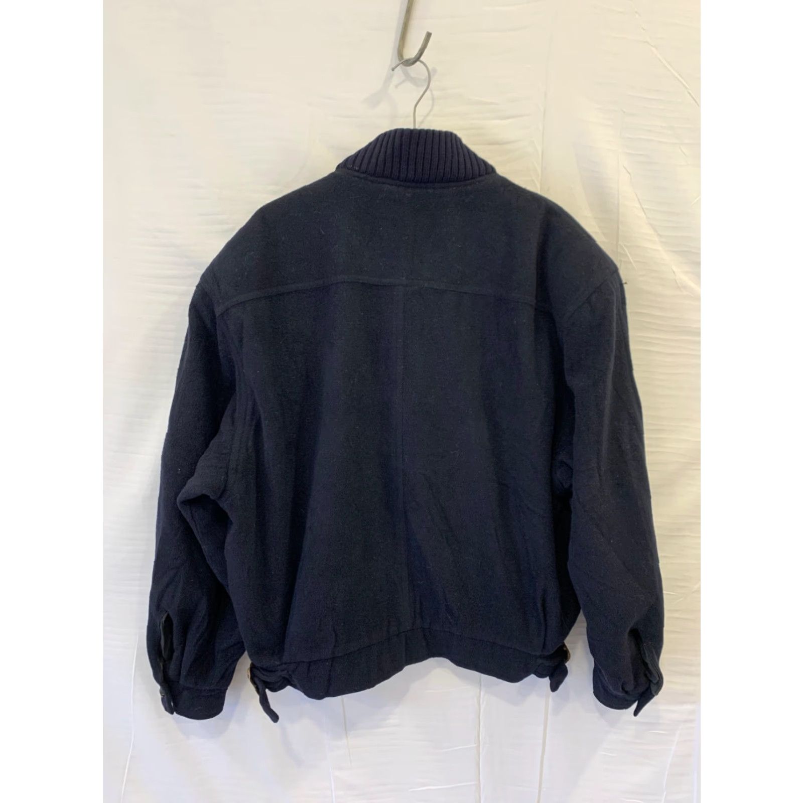 Valentino Valentino Uomo Navy Blue Wool Bomber Jacket XL Men Vintage Made in Italy Size US XL / EU 56 / 4 - 2 Thumbnail