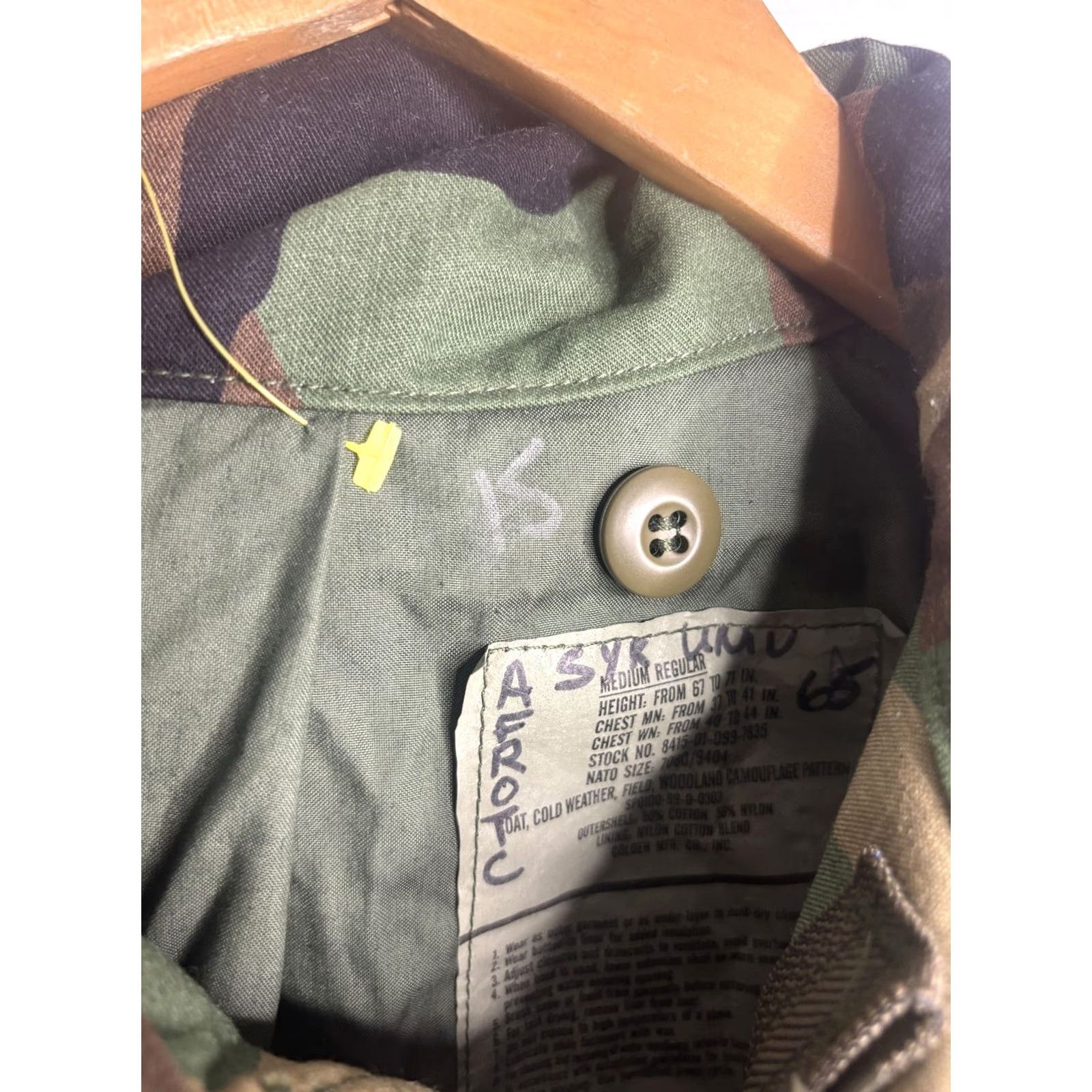 Vintage US Army Field Jacket Mens M Regular Woodland Camo M-65 Cold Weather YKK Jacket Size US M / EU 48-50 / 2 - 4 Thumbnail