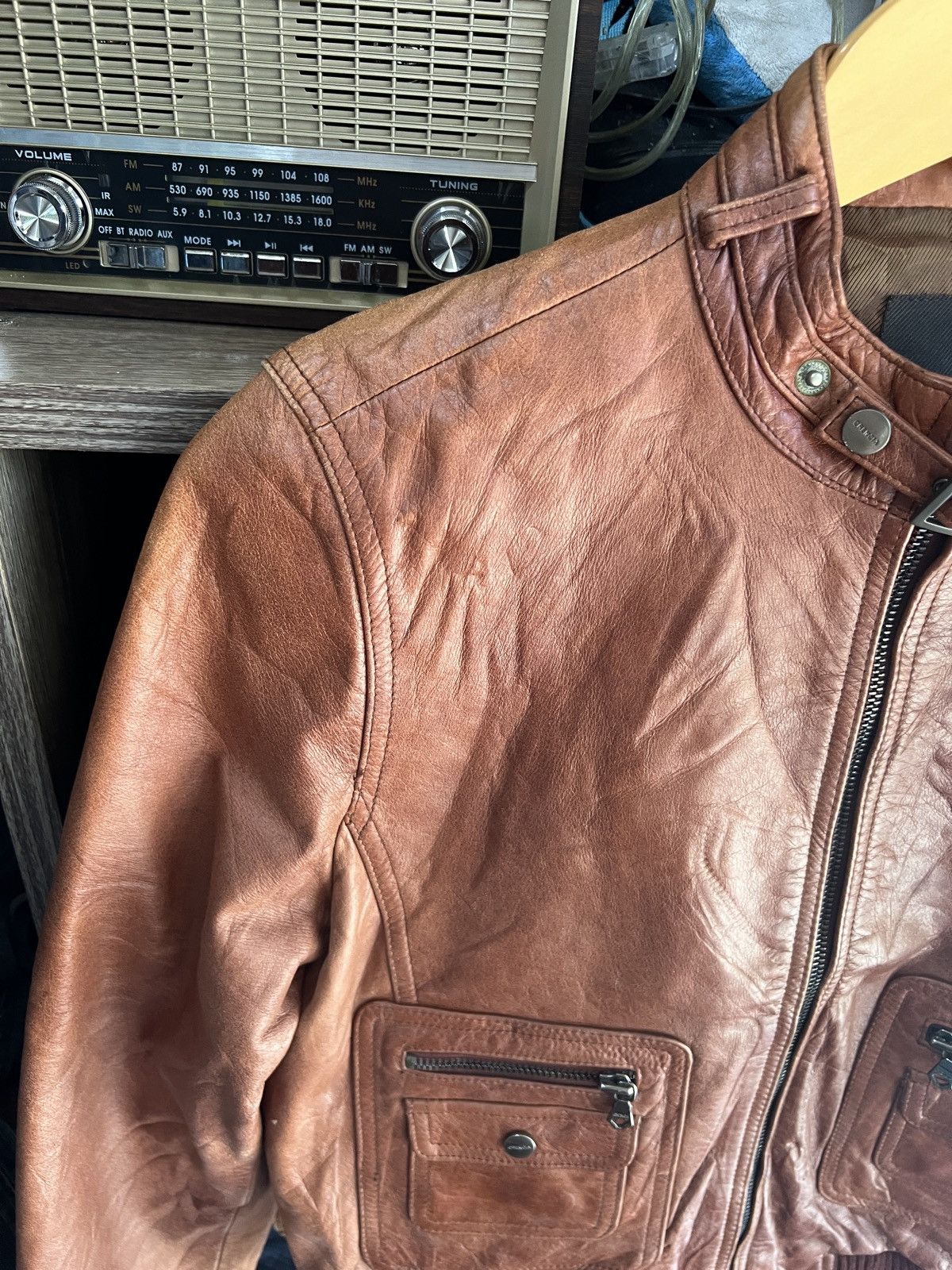 Other 🔥Grencia Real Leather Zipper Jacket Size S / US 4 / IT 40 - 6 Thumbnail