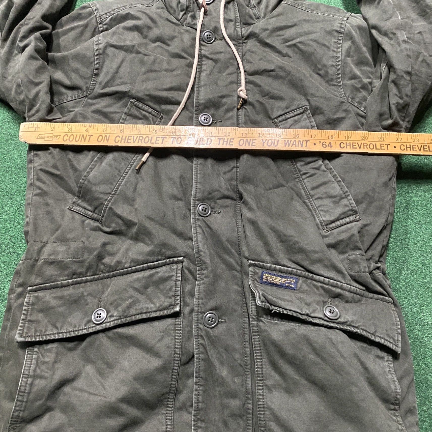 Abercrombie & Fitch VINTAGE Abercrombie & Fitch Jacket Mens S Green Military Style Parka Coat Size US S / EU 44-46 / 1 - 7 Thumbnail