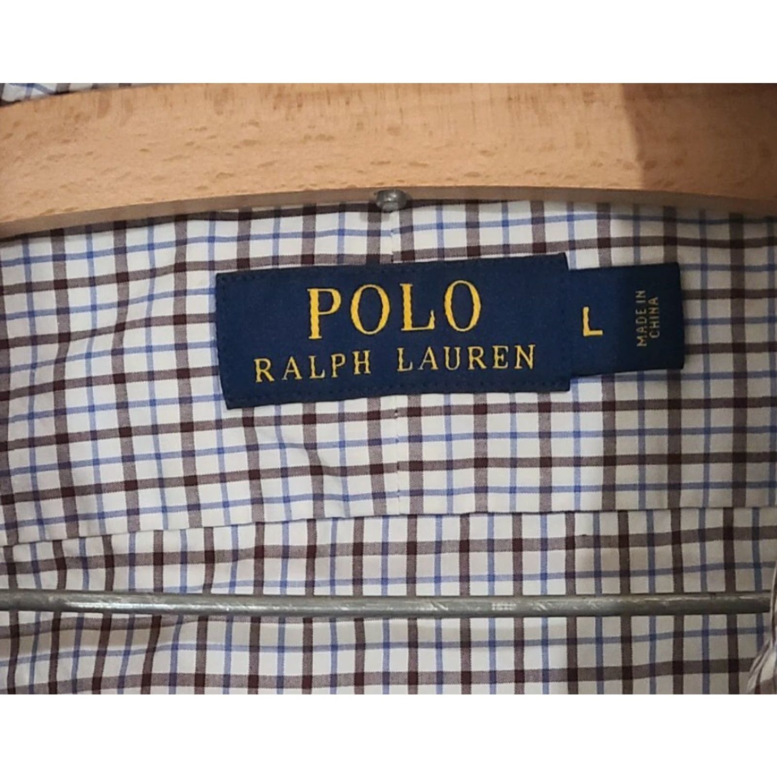 Polo Ralph Lauren RALPH LAUREN POLO SHIRT Long Sleeve Button-Up Plaid MENS L Brown Blue White Colorful Classic Modern Size US L / EU 52-54 / 3 - 3 Thumbnail