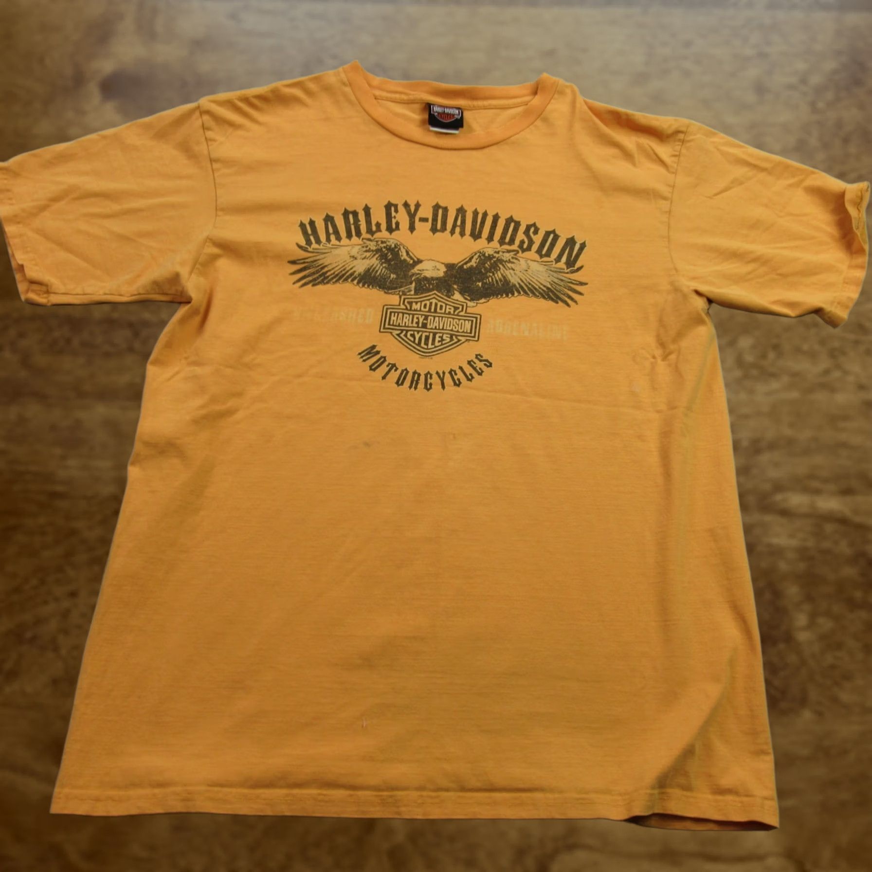 Harley Davidson Harley-Davidson Shirt XL Mens Short Sleeve Crew Neck Yellow Ellington CT Size US XL / EU 56 / 4 - 1 Thumbnail