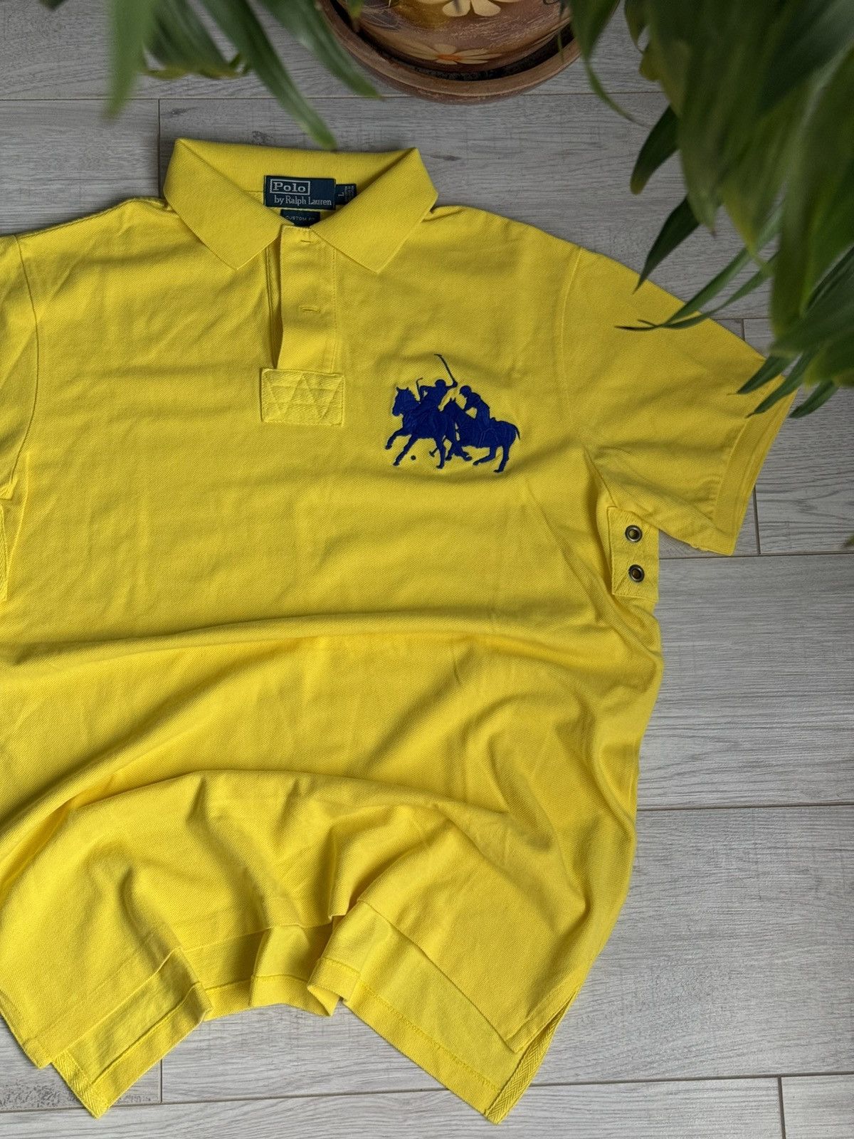 Polo Ralph Lauren × Vintage Vintage Polo Ralph Lauren Rugby Yellow shirt Size US L / EU 52-54 / 3 - 1 Thumbnail